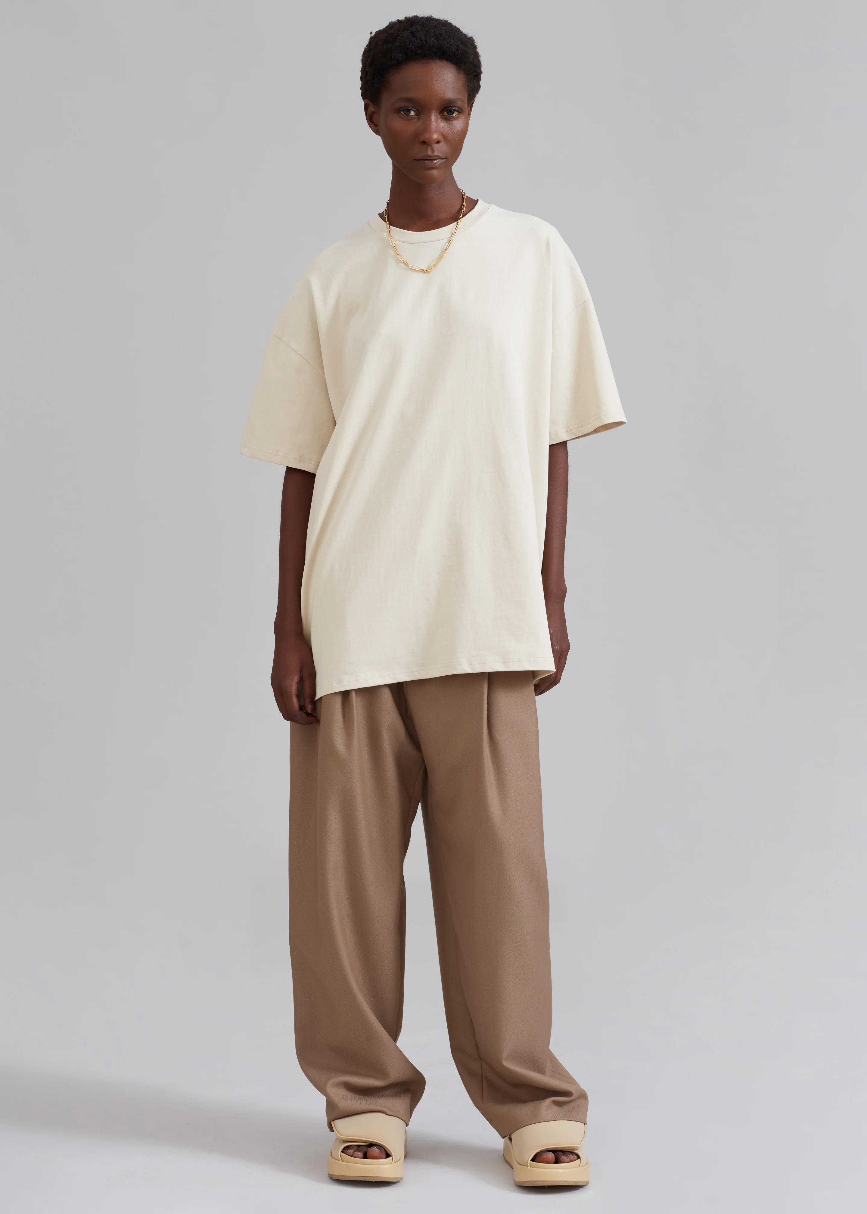 Faro Boxy Tee - Beige - Image 2