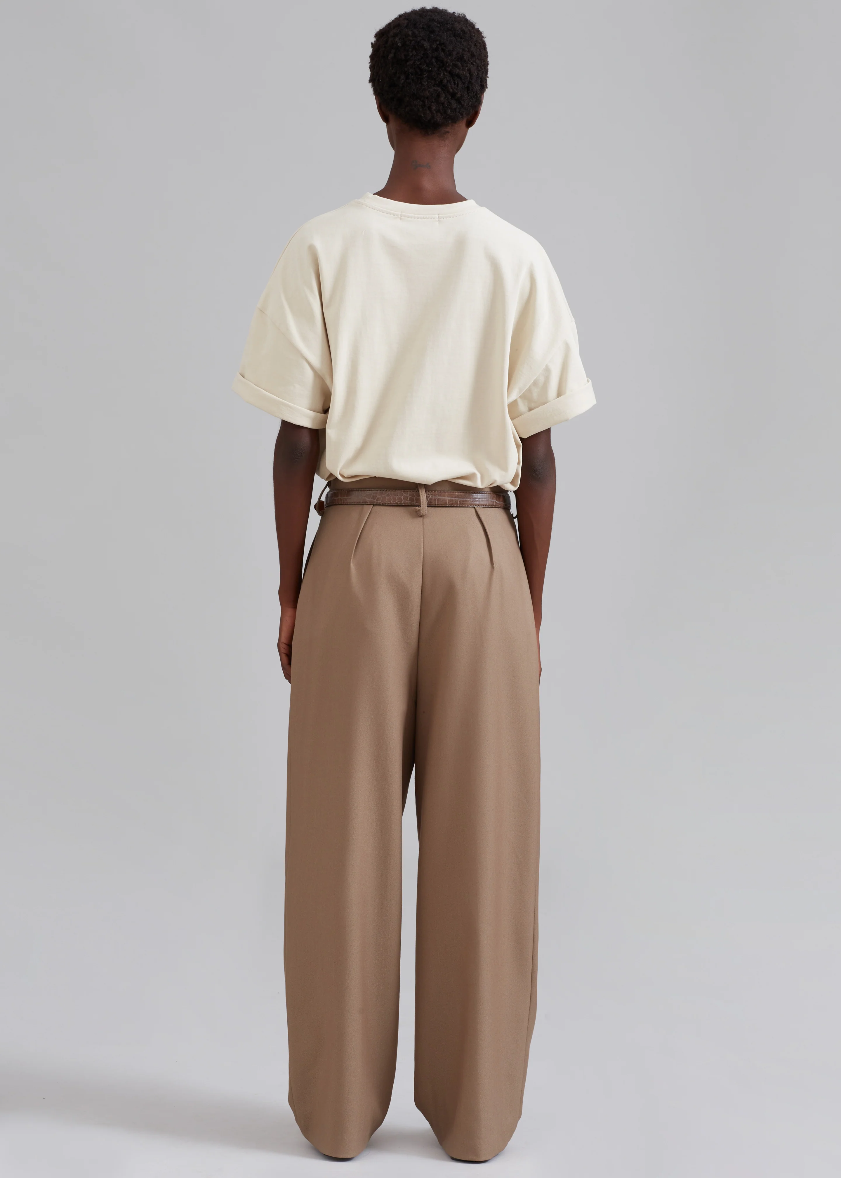 Faro Boxy Tee - Beige - Image 4