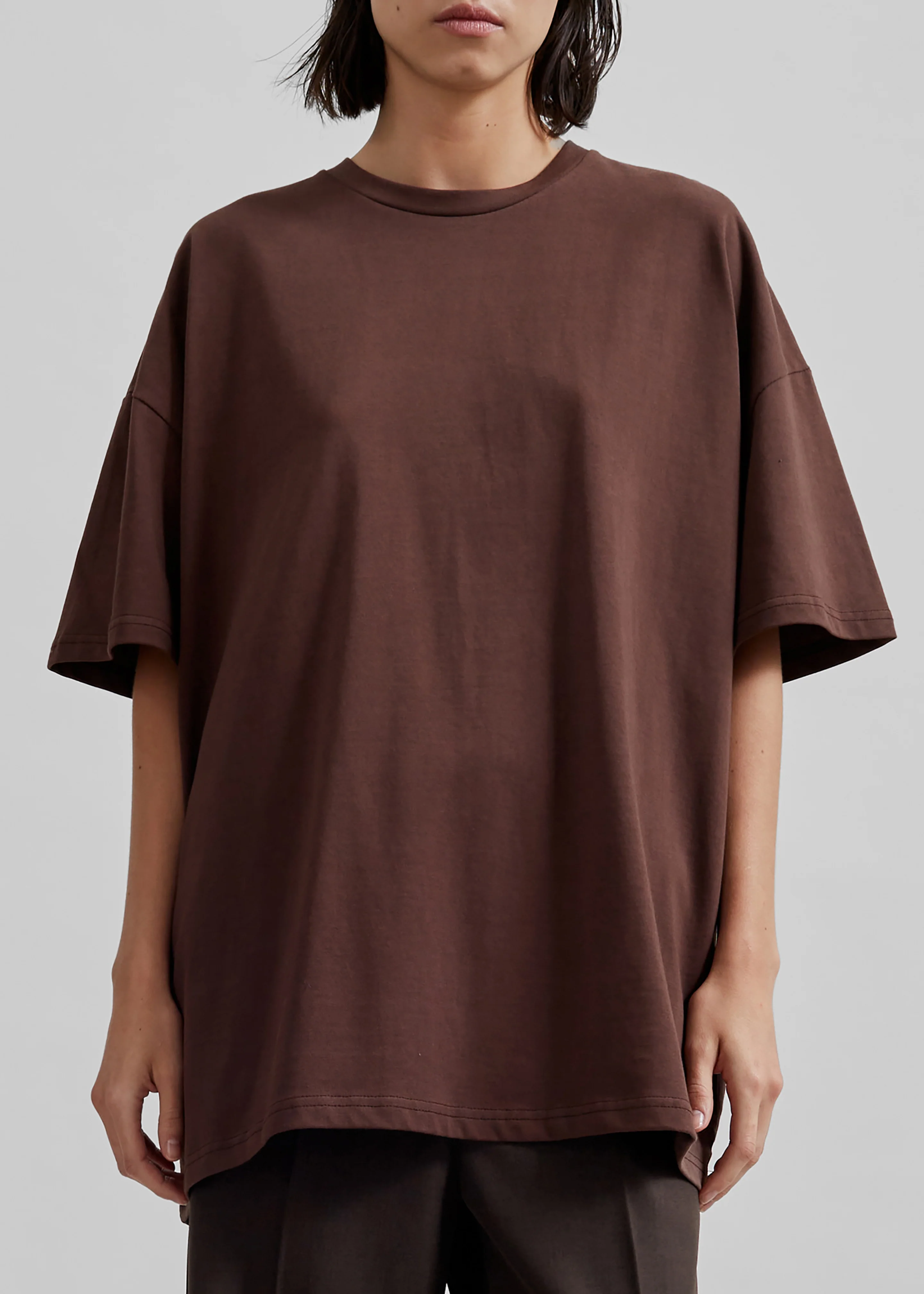 Faro Boxy Tee - Brown - Image 4