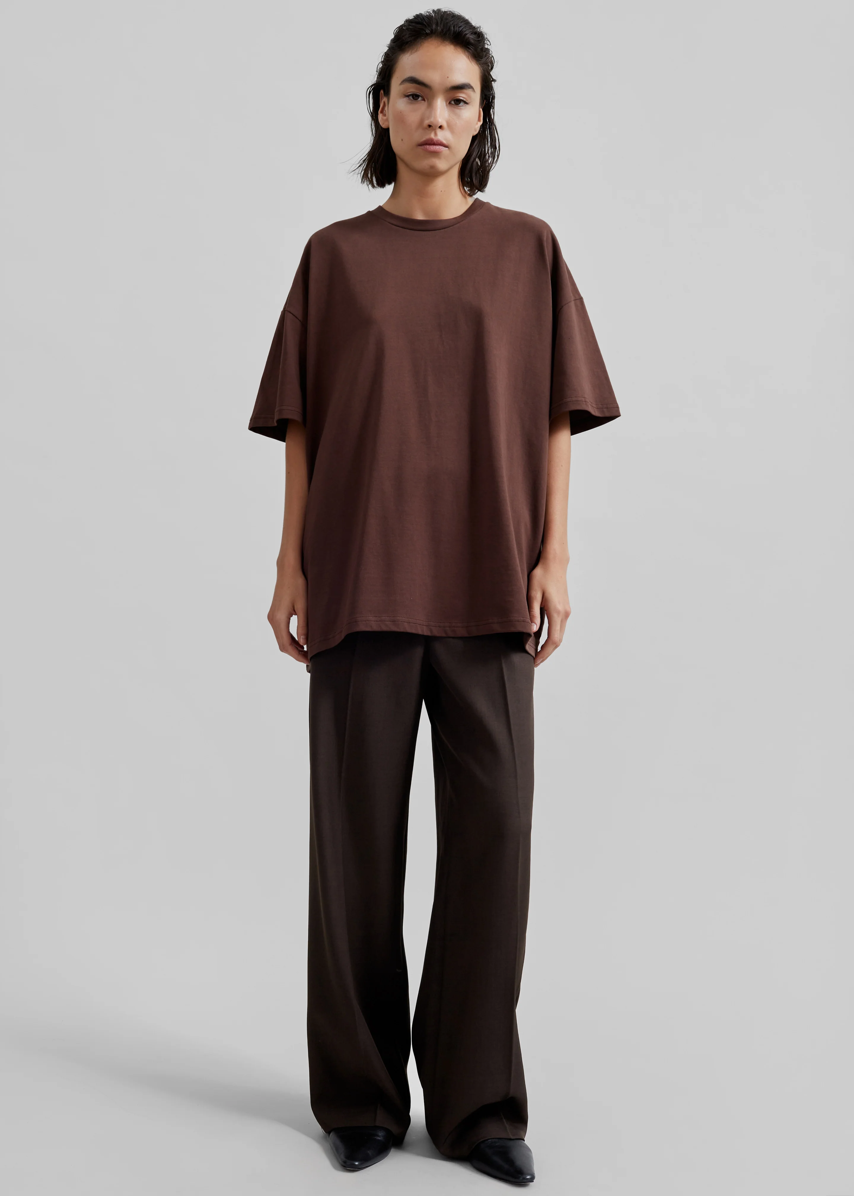 Faro Boxy Tee - Brown - Image 7
