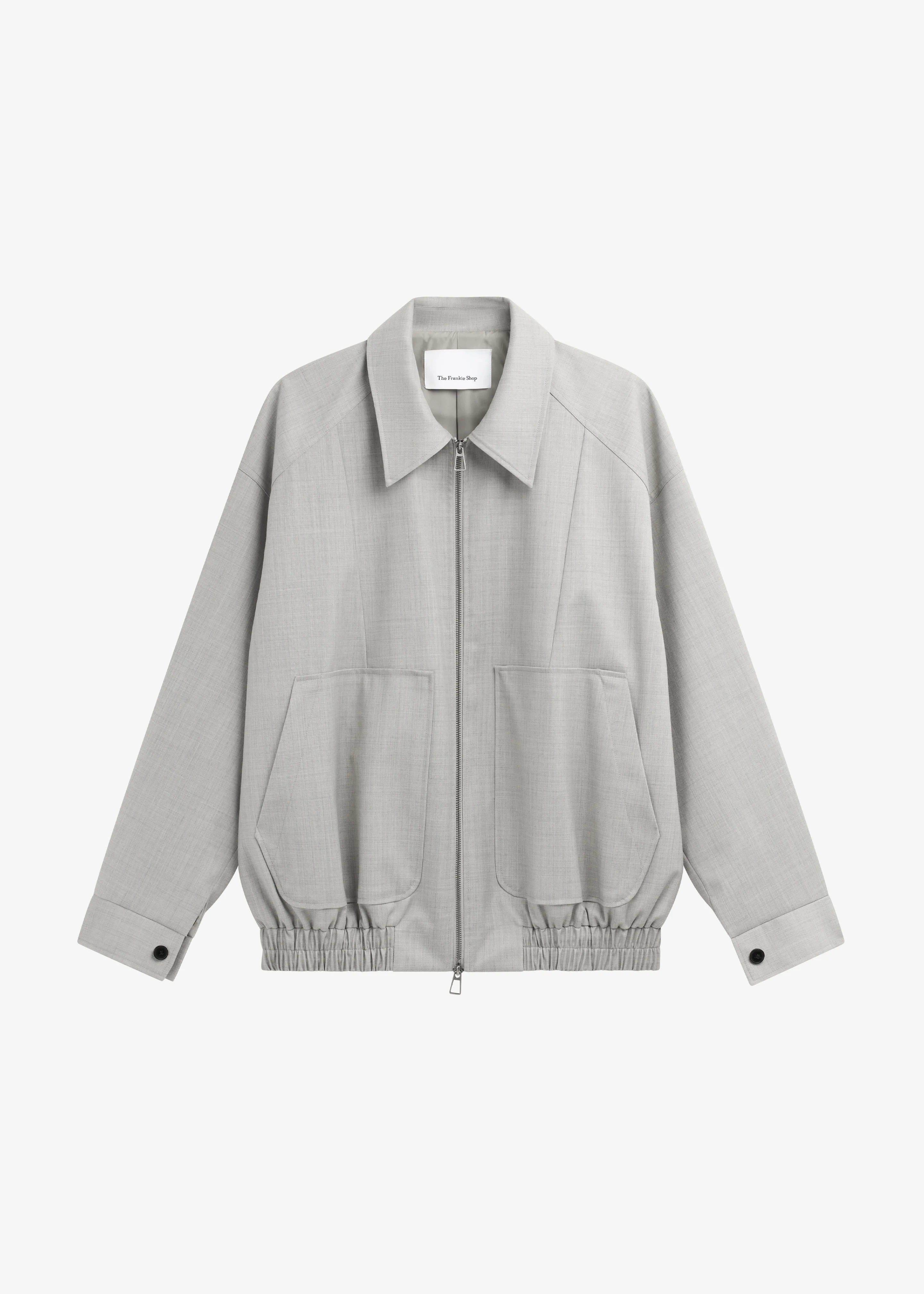 Felix Textured Jacket - Greige Melange - Image 10