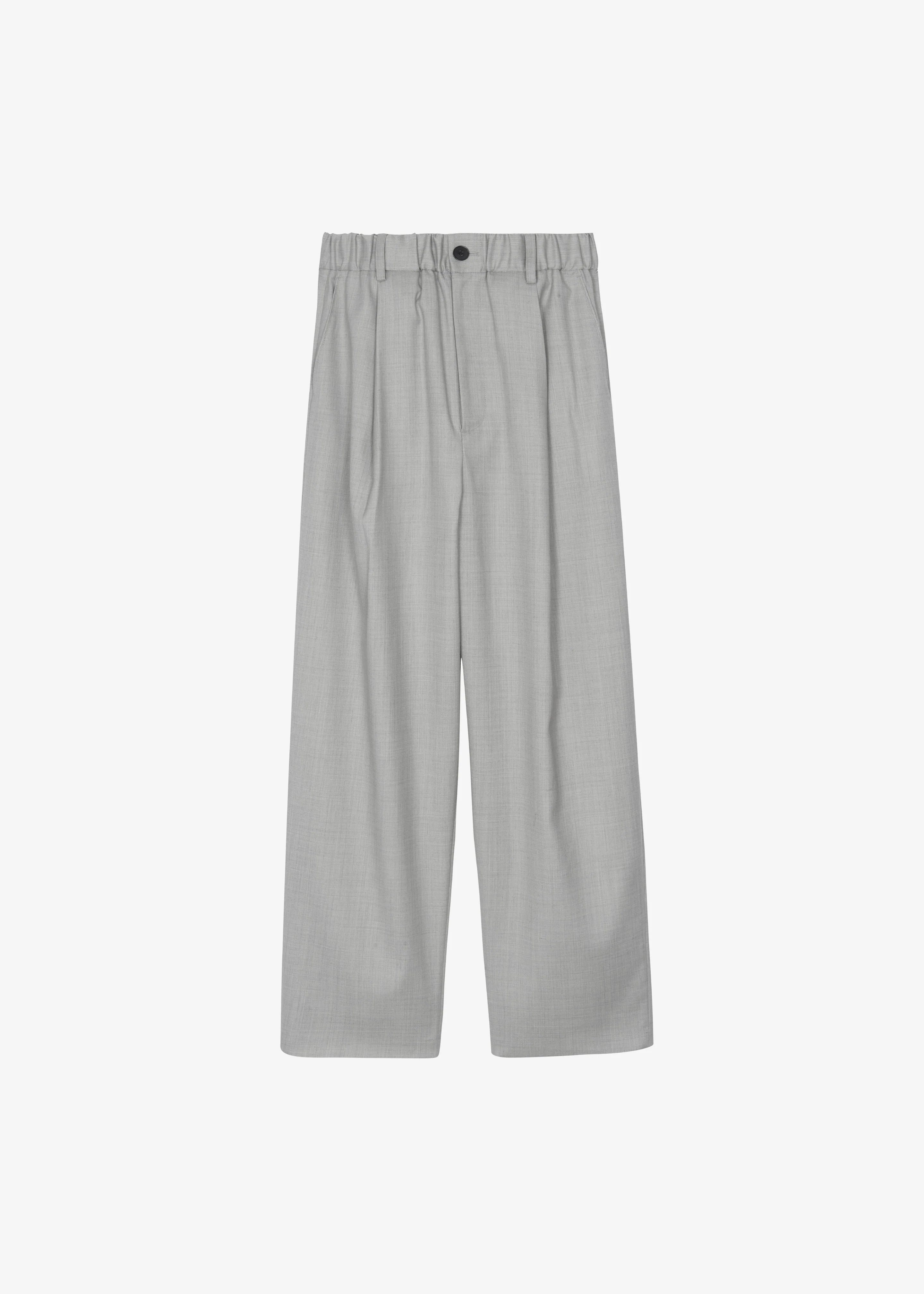 Felix Textured Trousers - Greige Melange - Image 9
