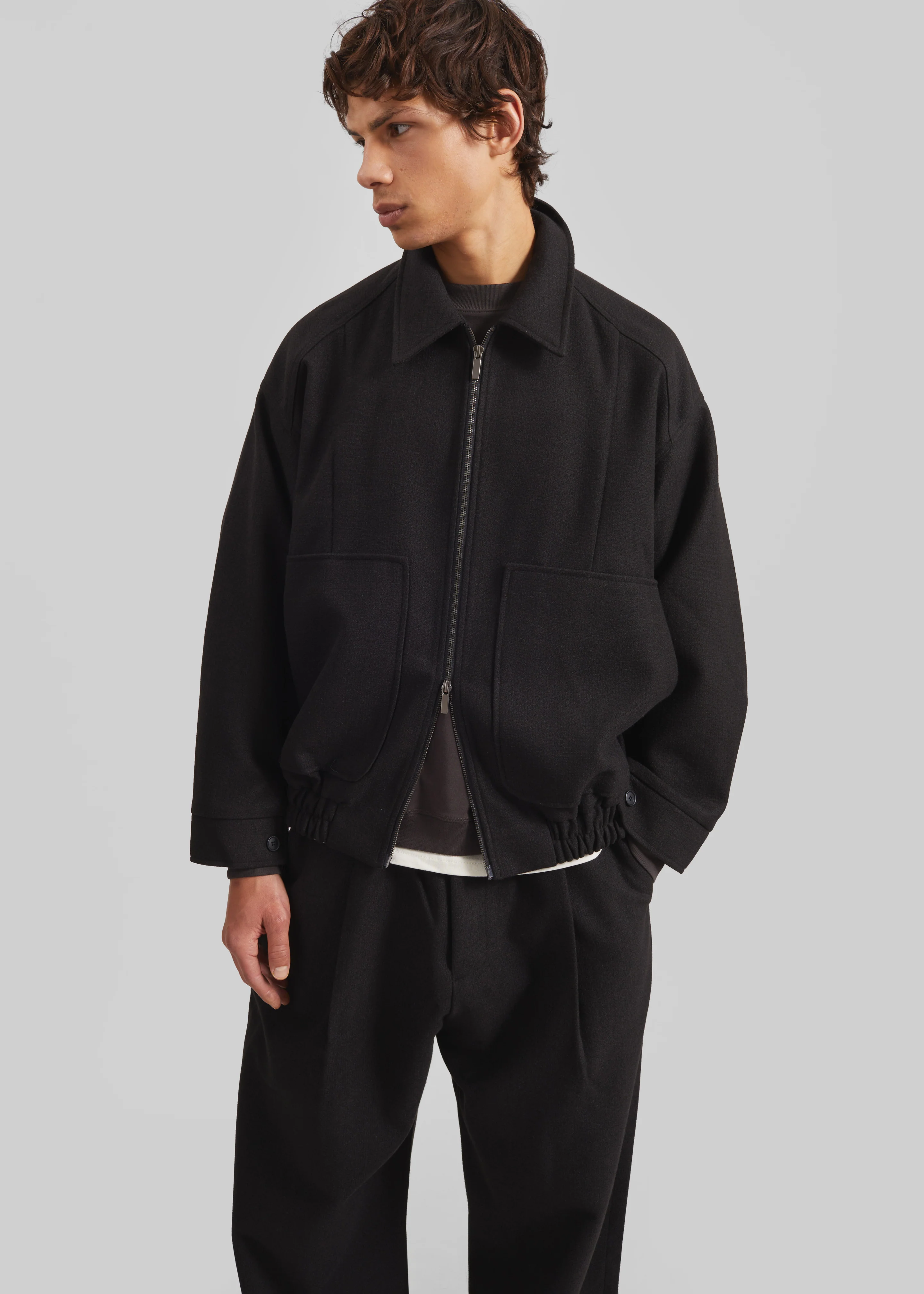 Felix Wool Blend Jacket - Black - Image 3