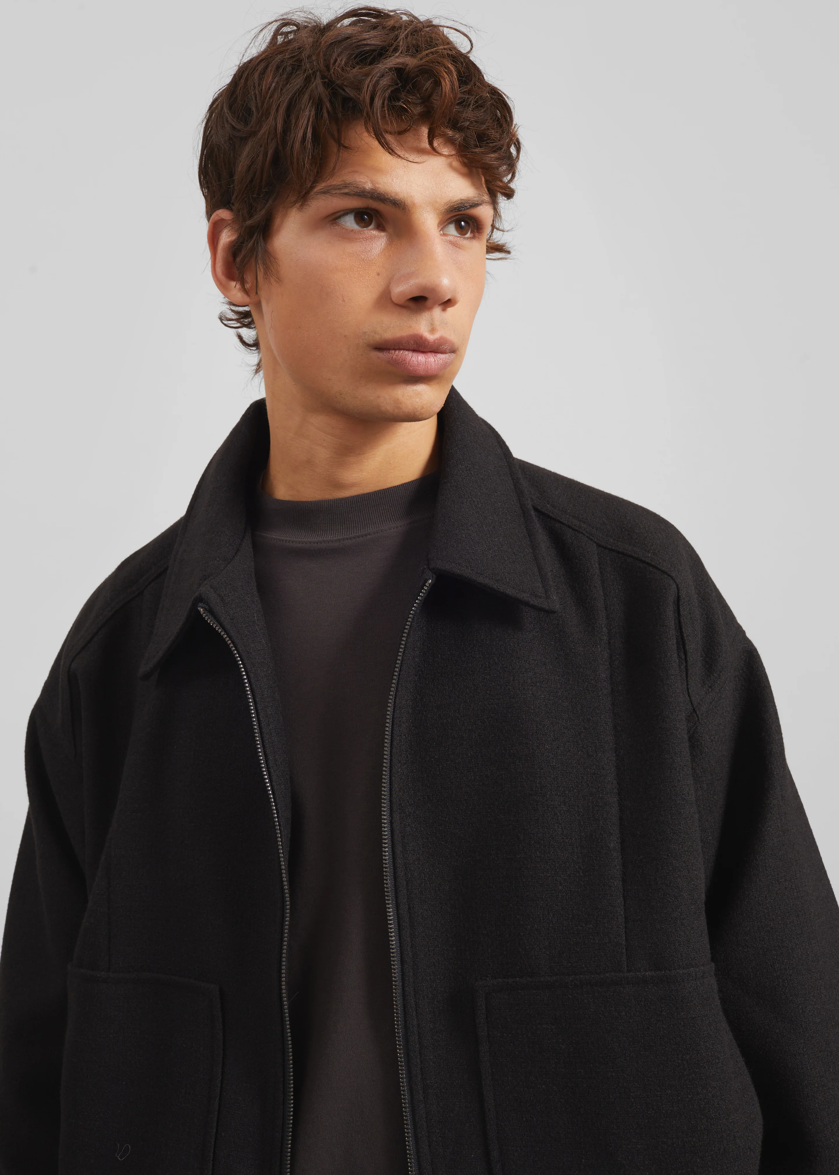 Felix Wool Blend Jacket - Black - Image 4
