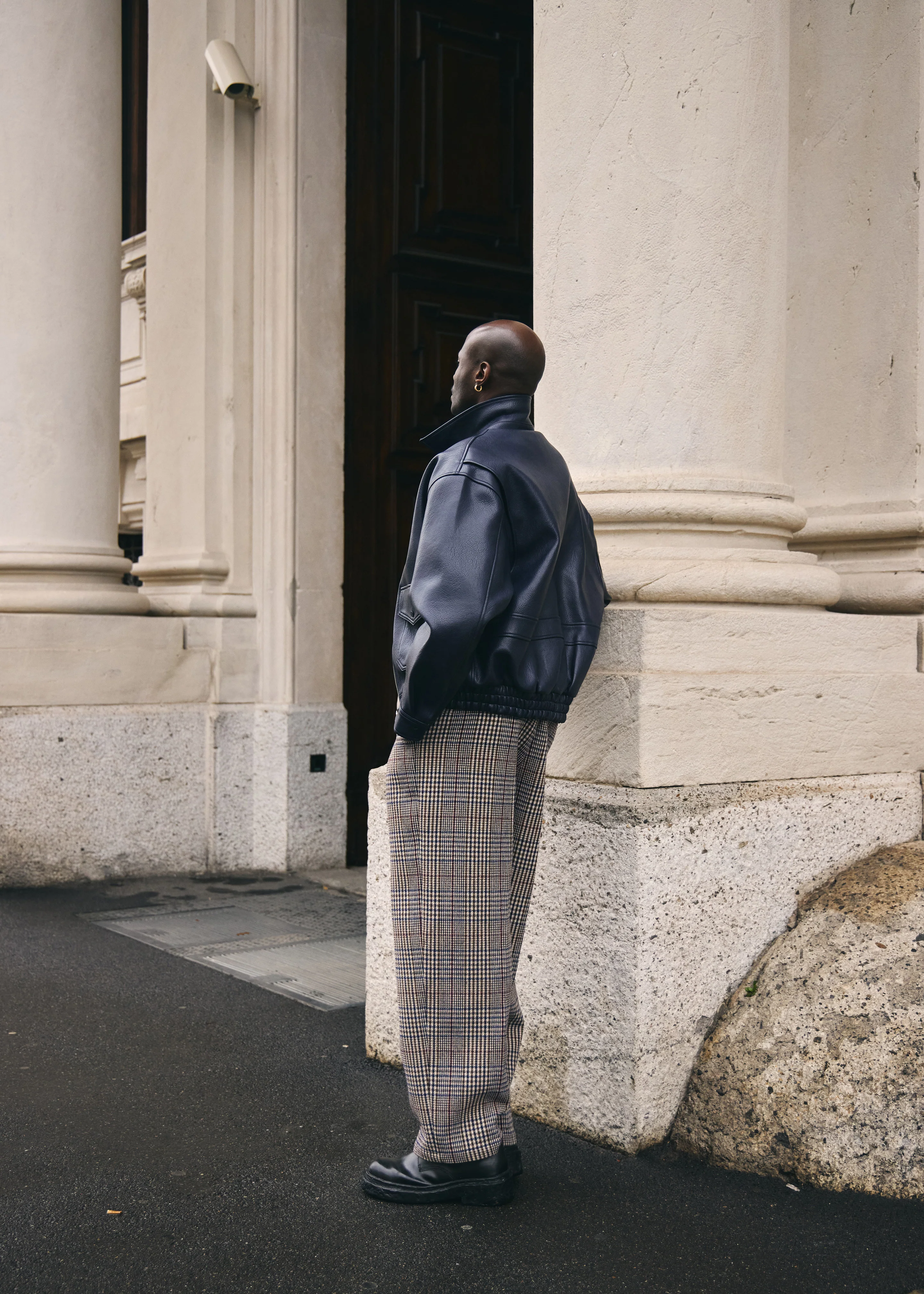 Felix Wool Trousers - Beige Glen Plaid - Image 4
