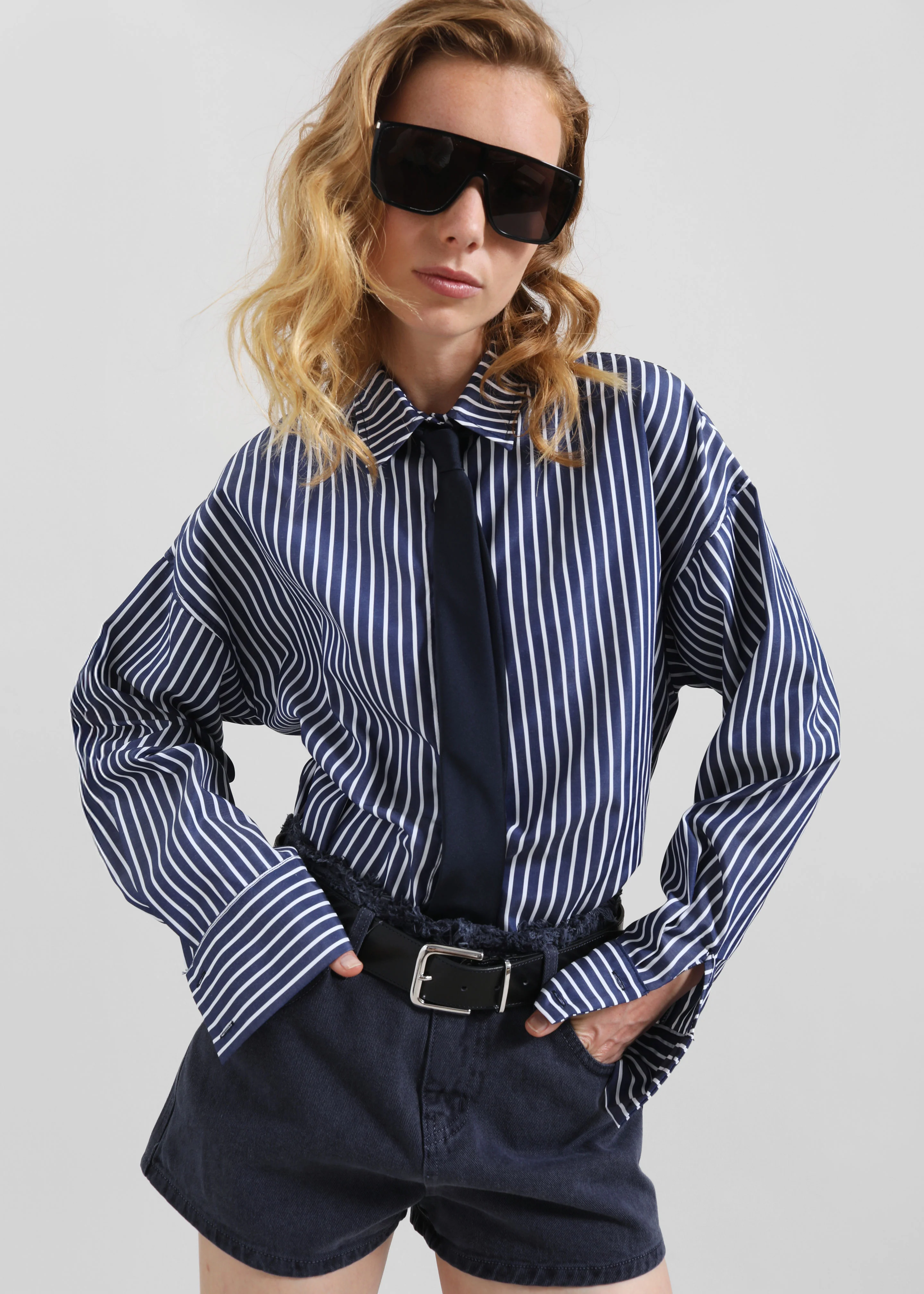 Forli Shirt - Navy/White Stripe