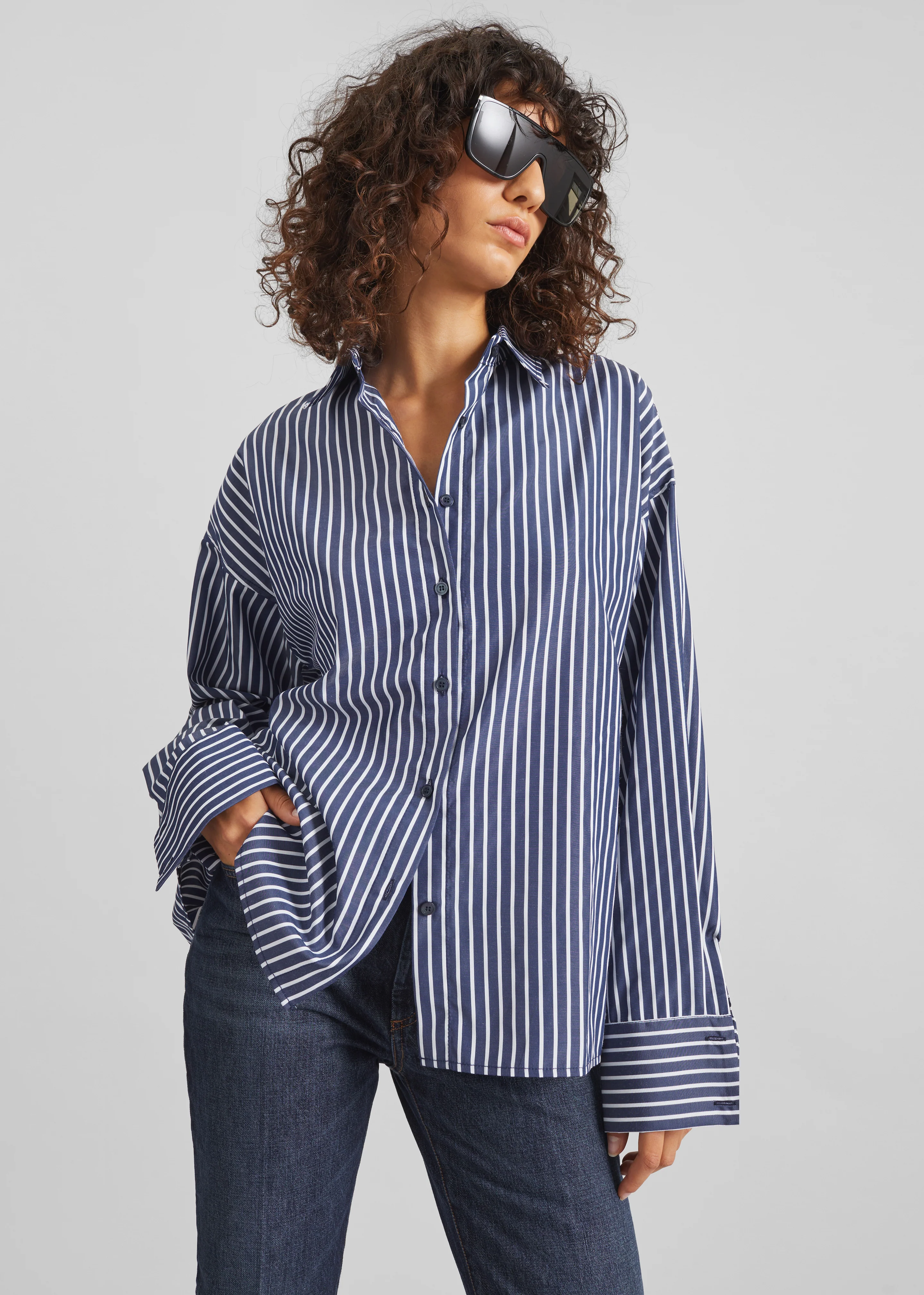 Forli Shirt - Navy/White Stripe - Image 2