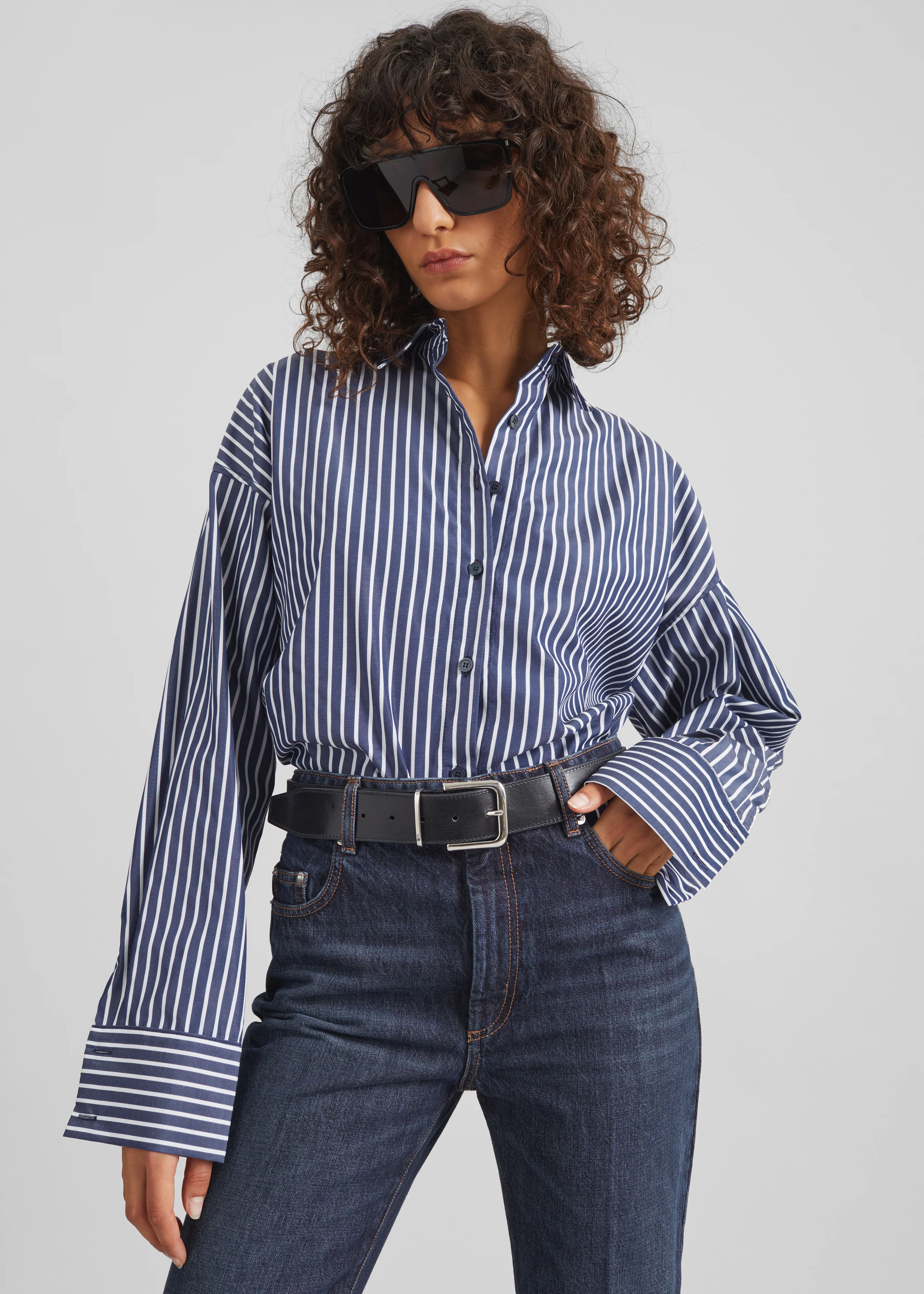 Forli Shirt - Navy/White Stripe - Image 9