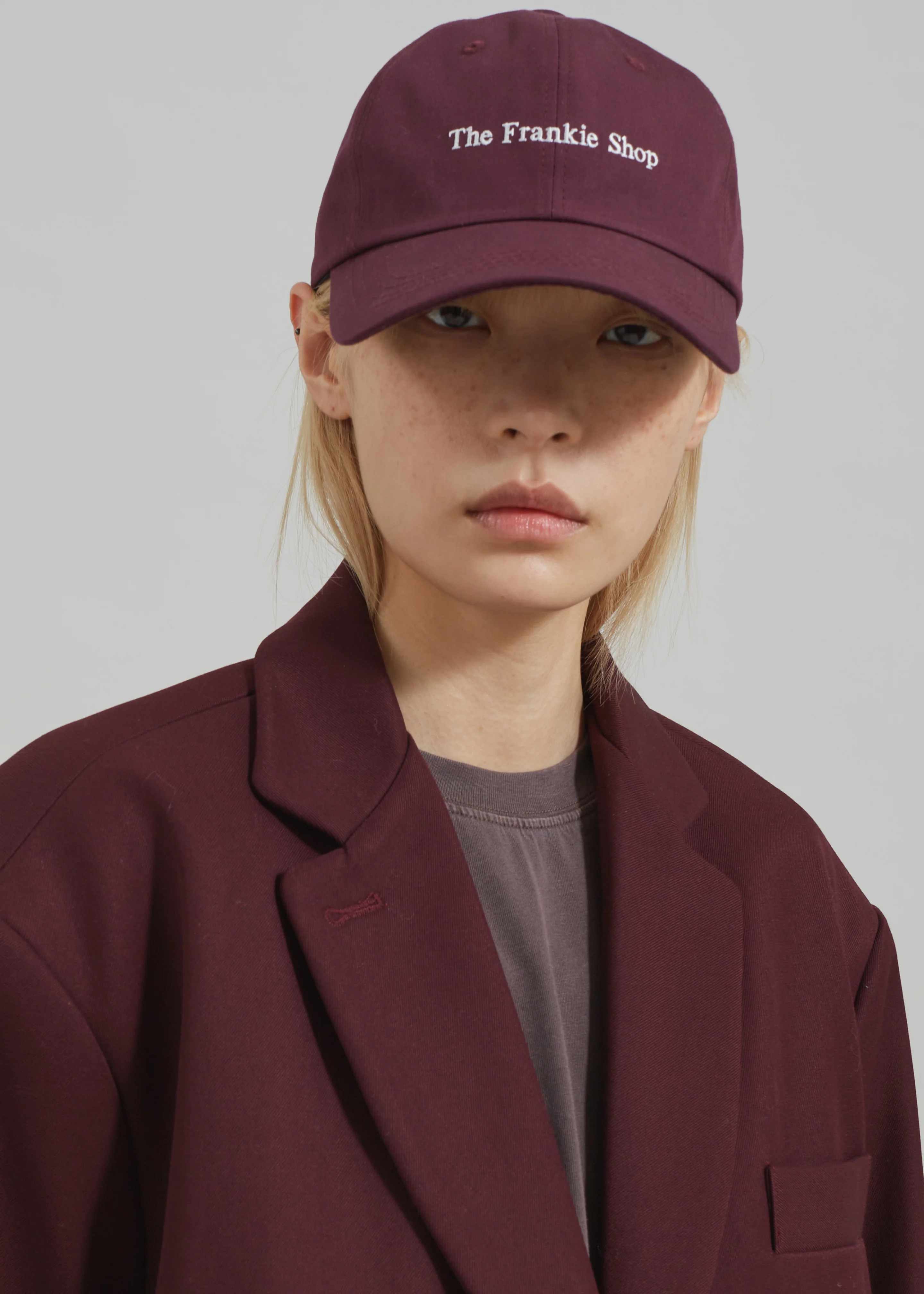 Frankie Baseball Cap - Burgundy - Image 4
