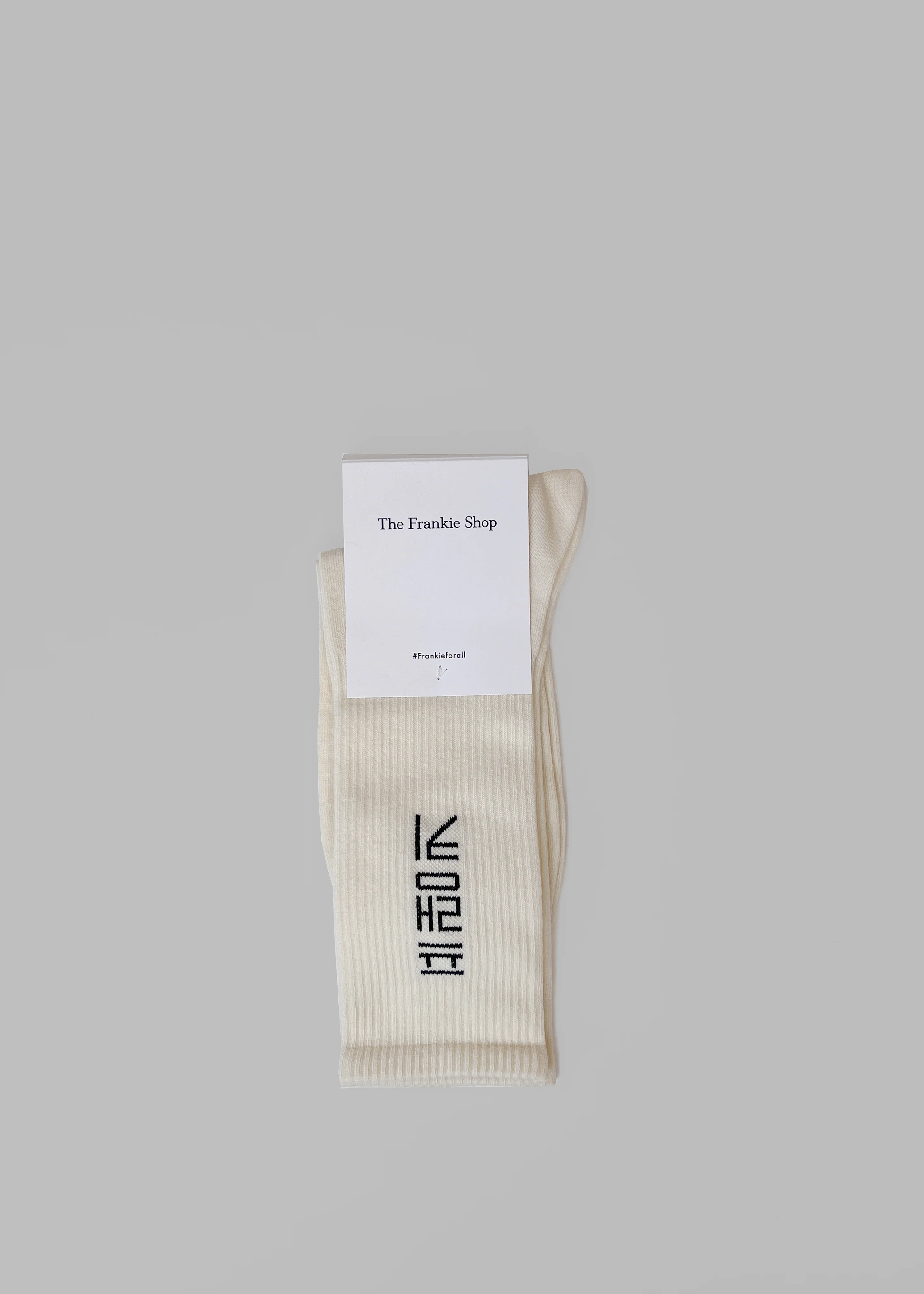 Frankie in Korean Ribbed Socks - Vanilla - Image 6