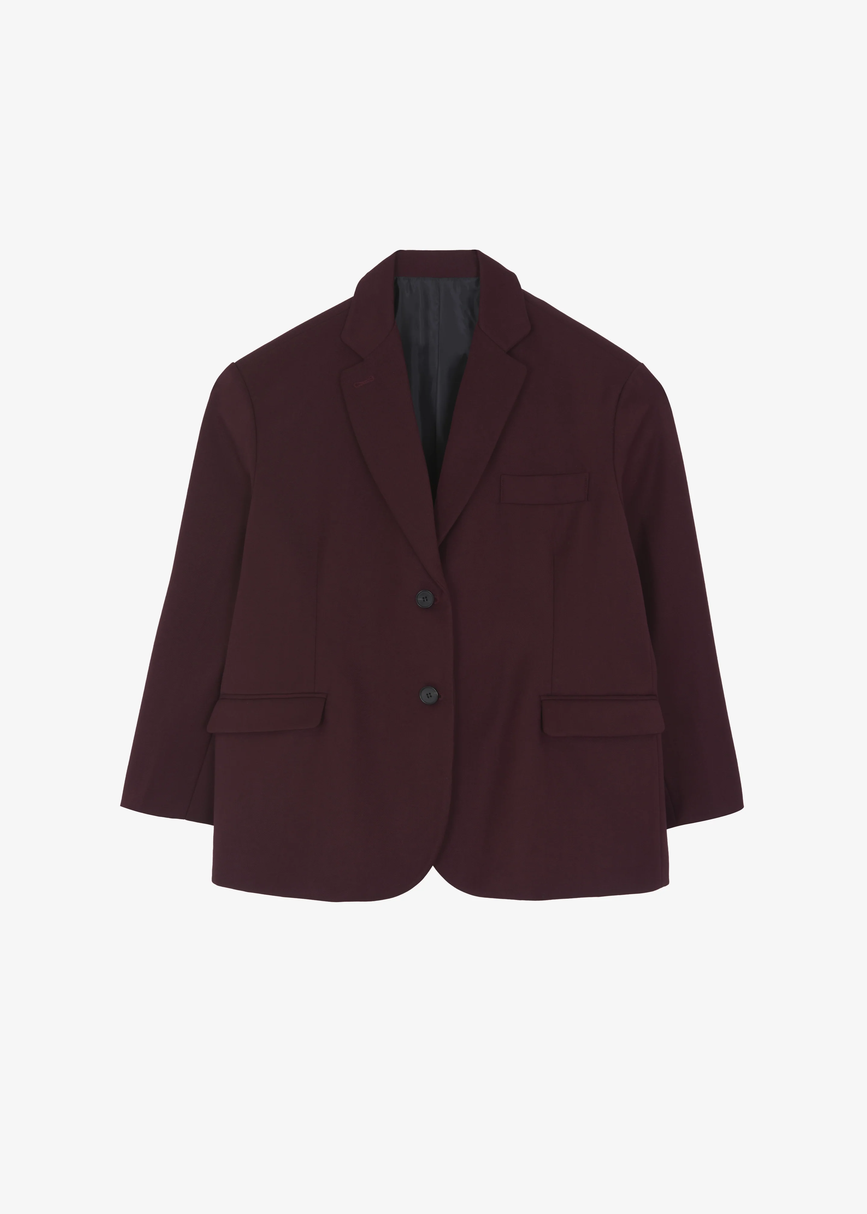 Frankie Oversized Boyfriend Blazer - Burgundy - Image 6