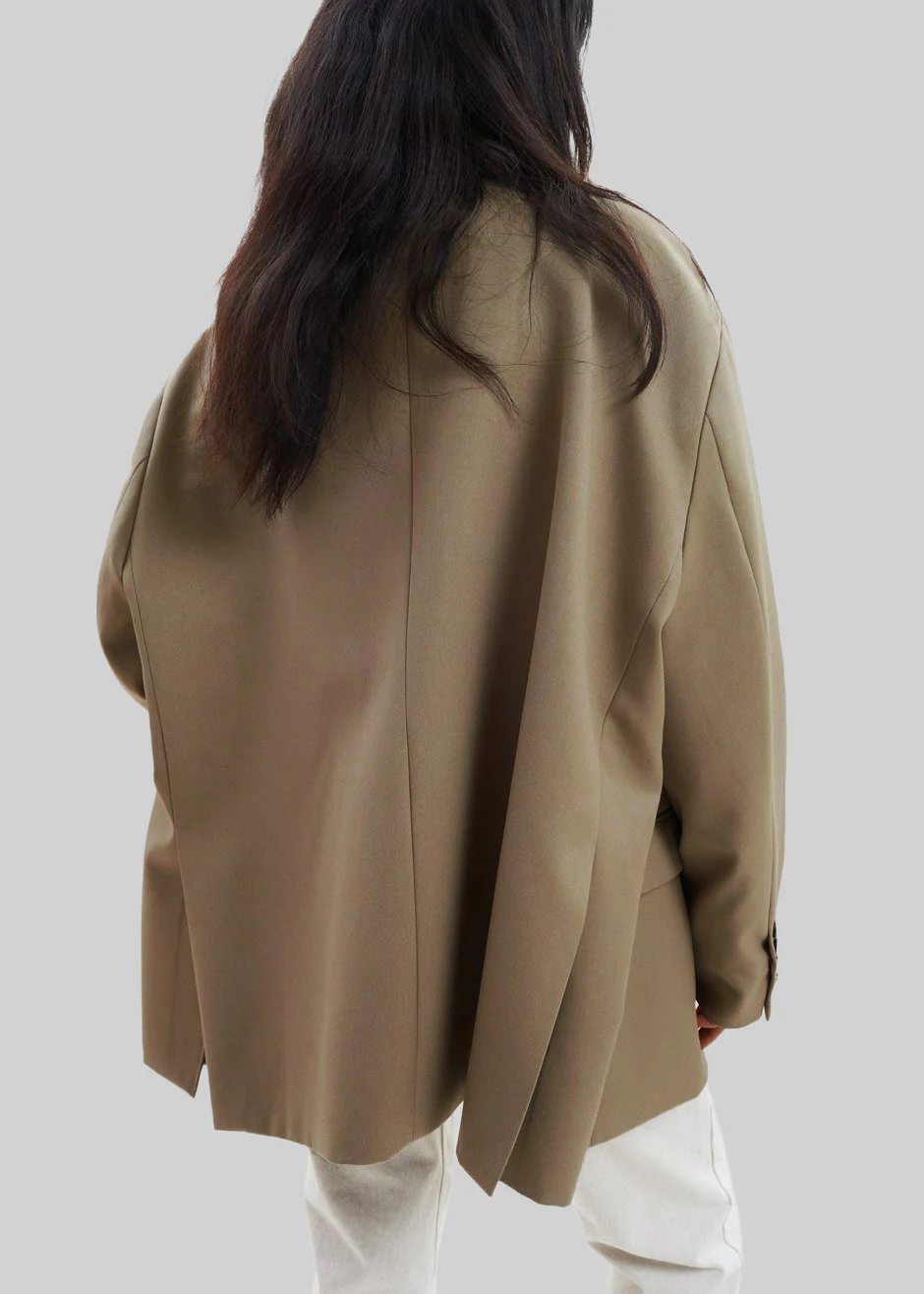 Frankie Oversized Boyfriend Blazer - Desert Taupe - Image 8