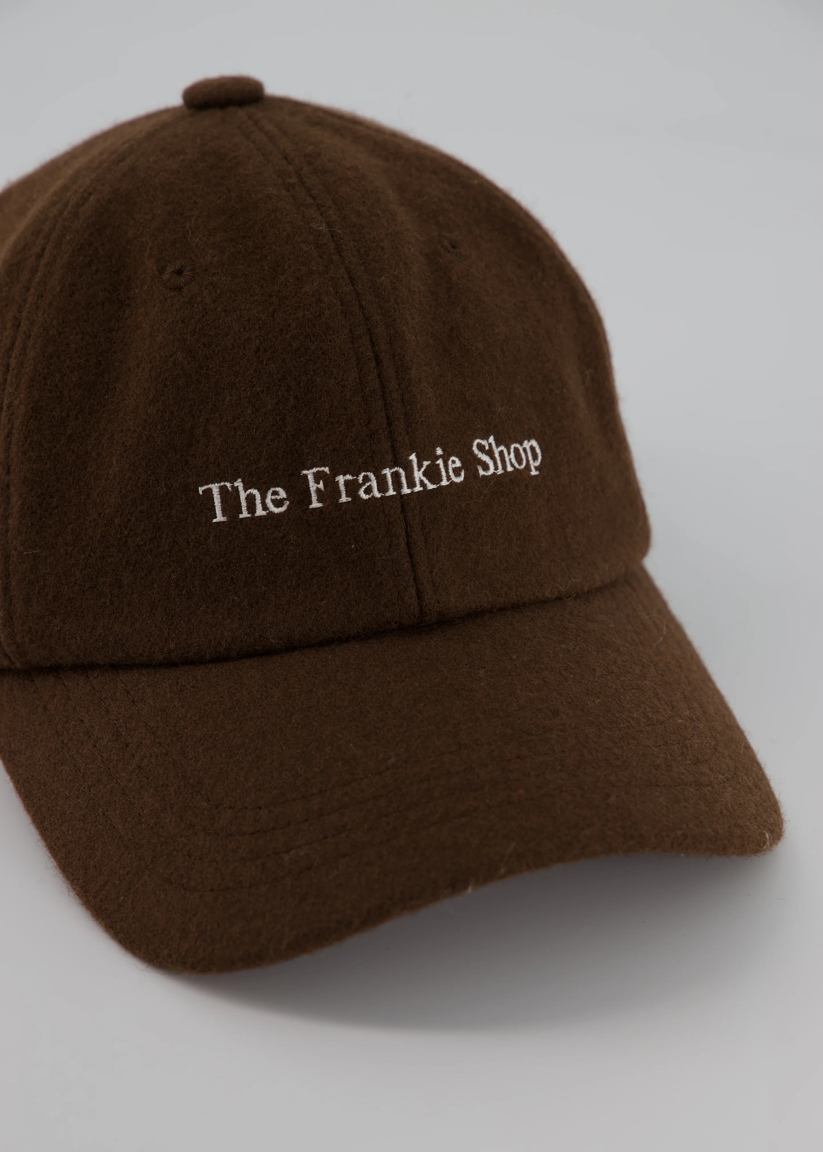 Frankie Wool Baseball Cap - Chocolate - Image 2