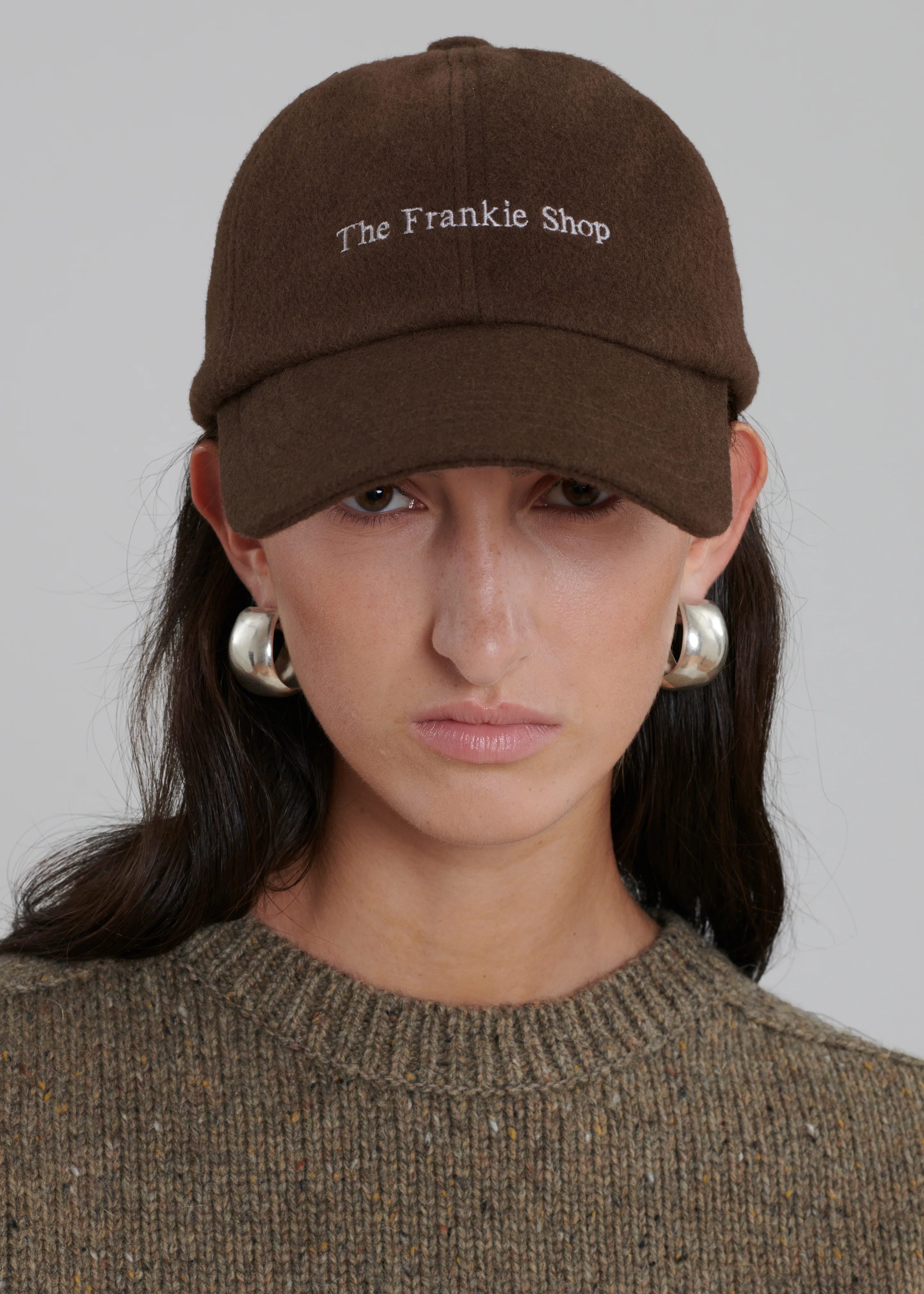 Frankie Wool Baseball Cap - Chocolate - Image 5