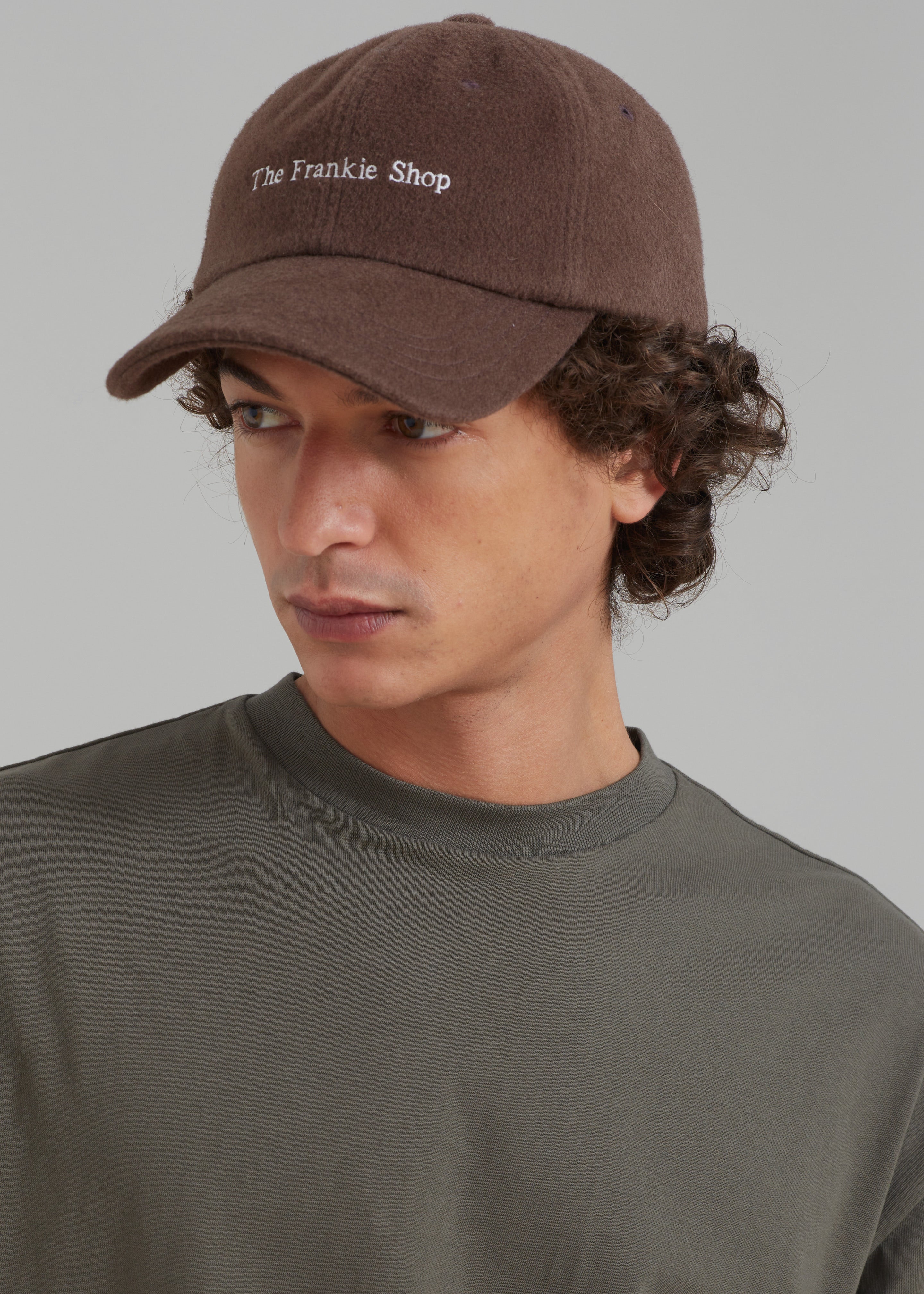 Frankie Wool Baseball Cap - Chocolate - Image 7