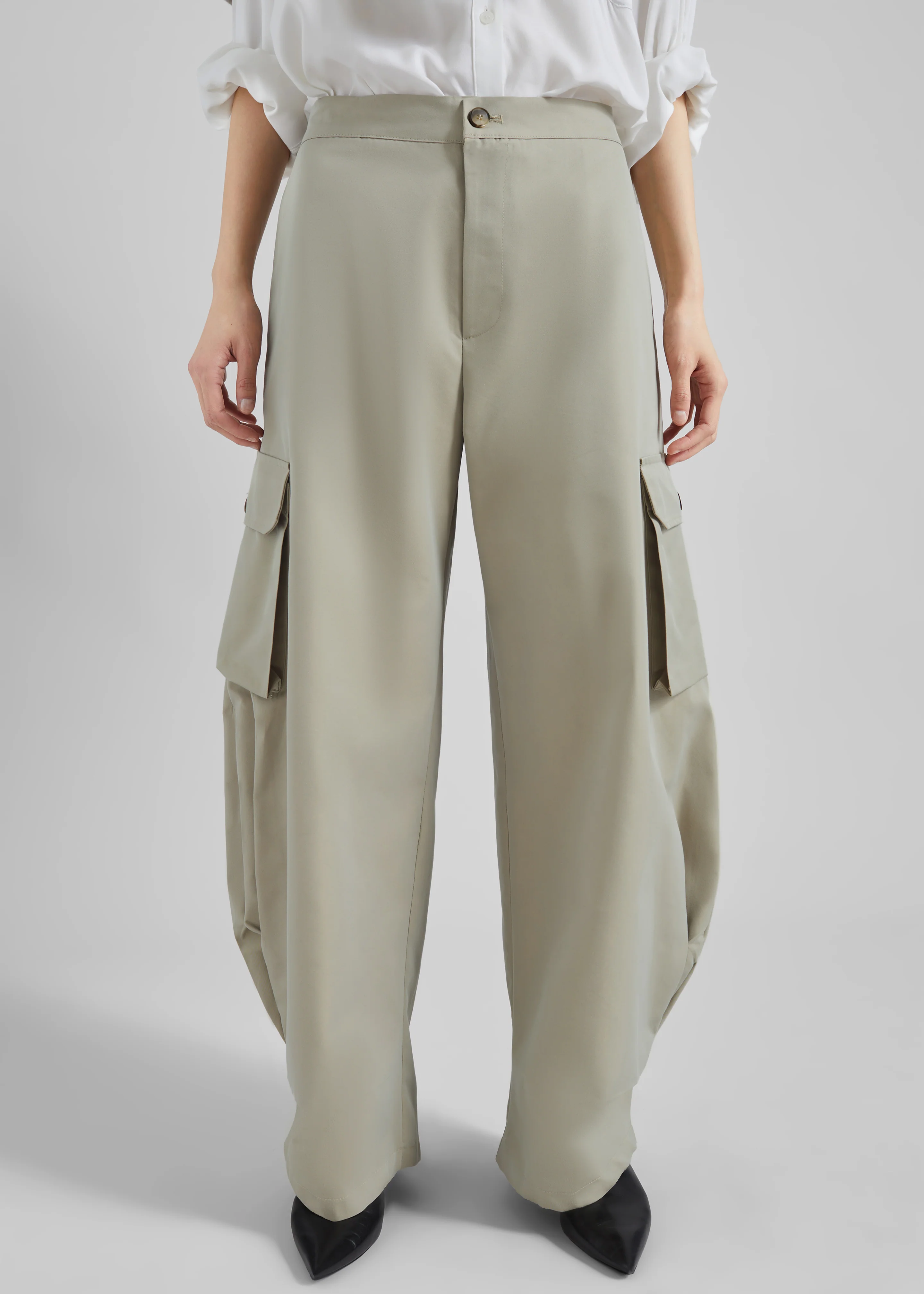 Geilo Barrel Leg Pants - Beige - Image 2