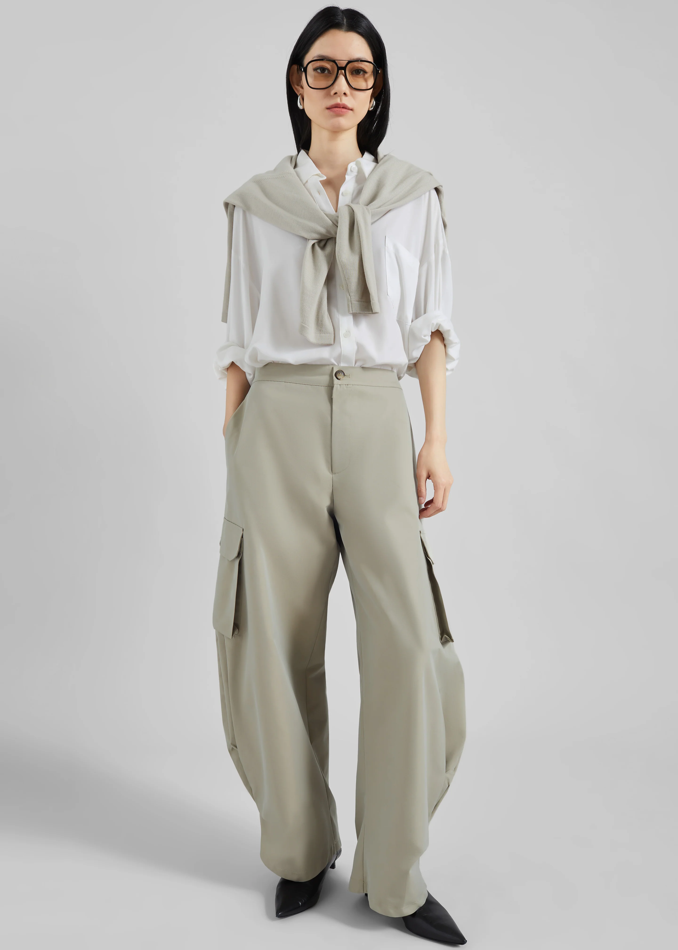 Geilo Barrel Leg Pants - Beige - Image 5