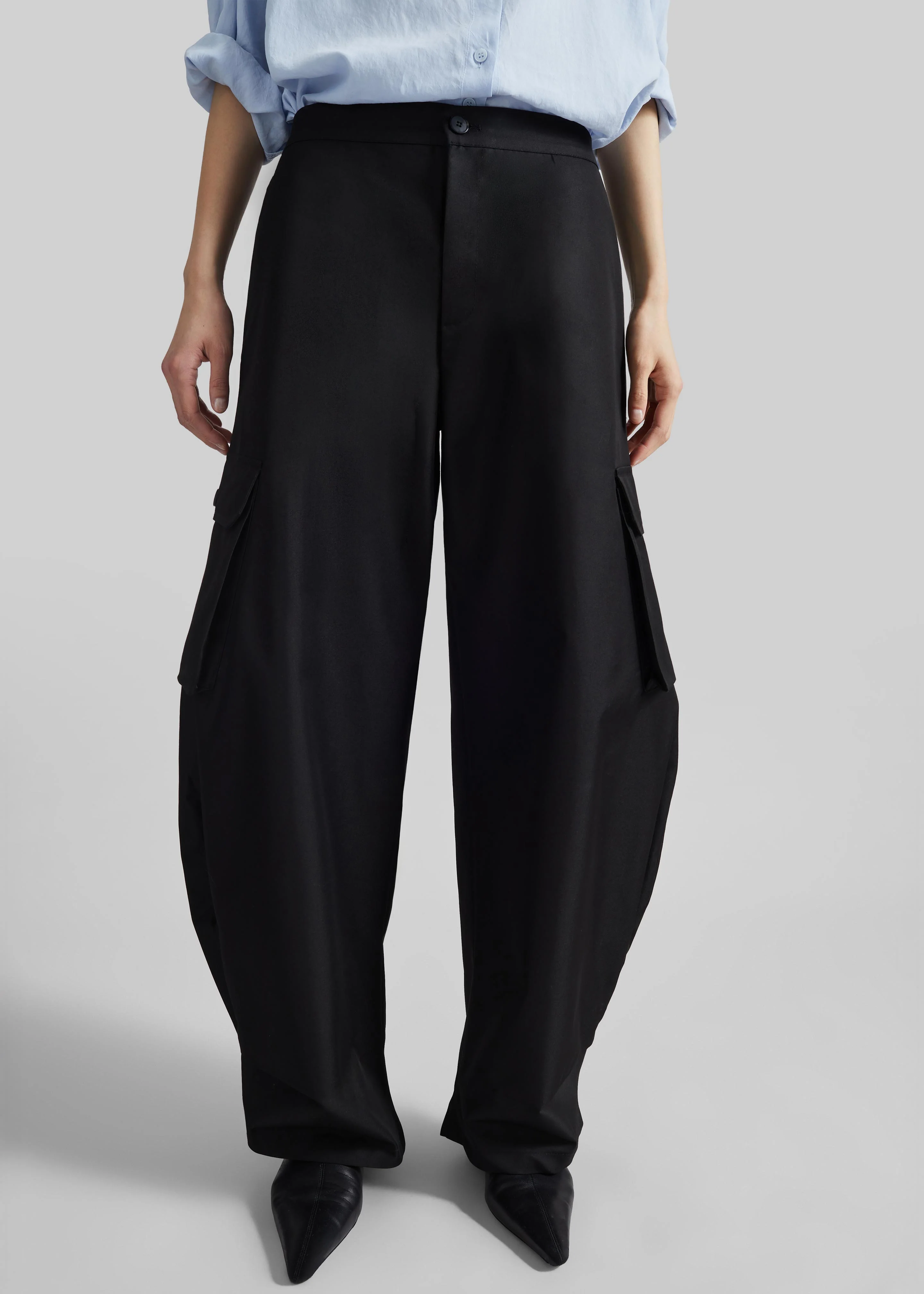 Geilo Barrel Leg Pants - Black - Image 2