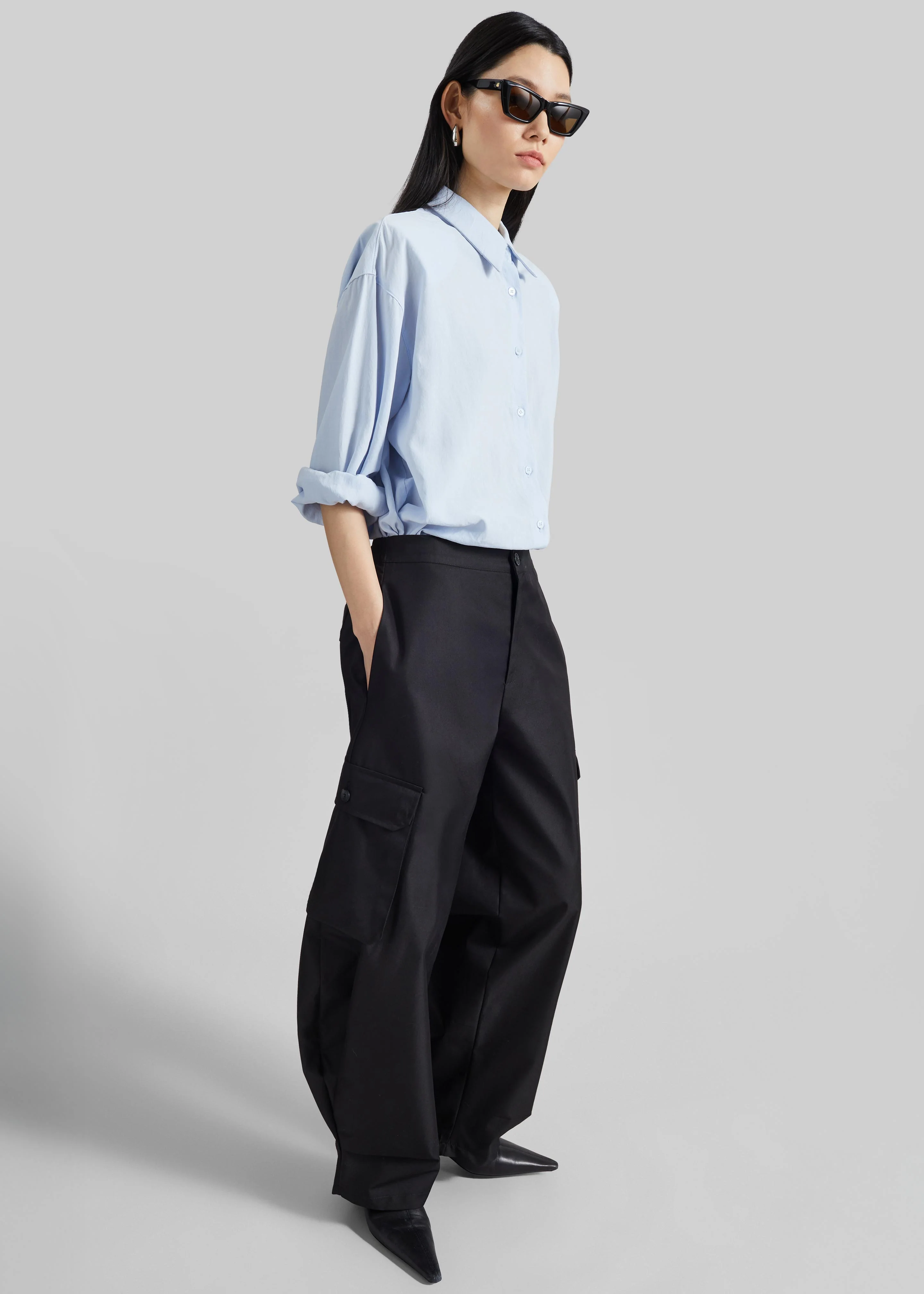 Geilo Barrel Leg Pants - Black - Image 5