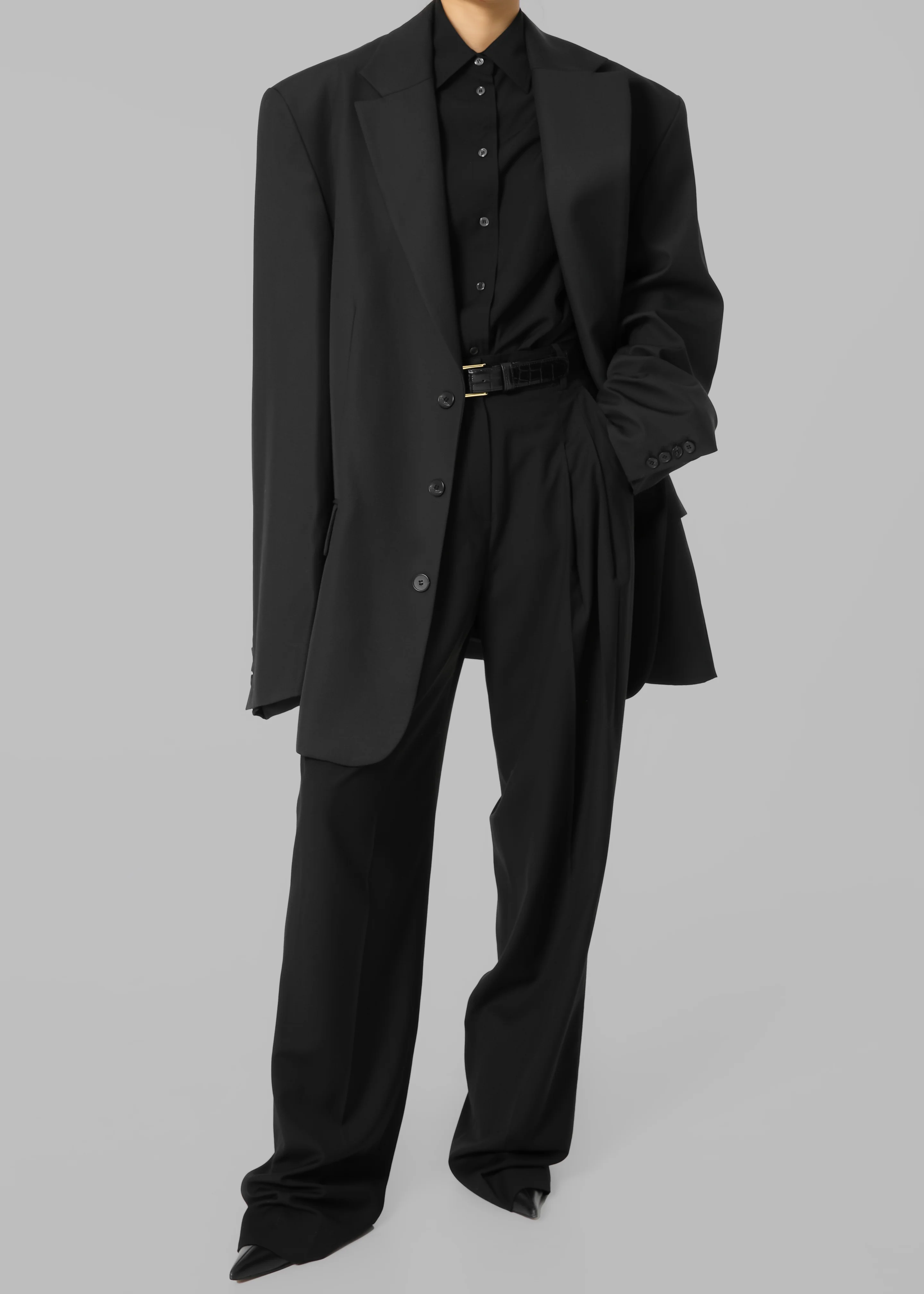 Gelso Oversized Blazer - Black - Image 4