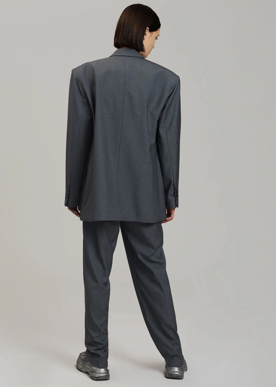Gelso Oversized Blazer - Dark Grey Melange - Image 13