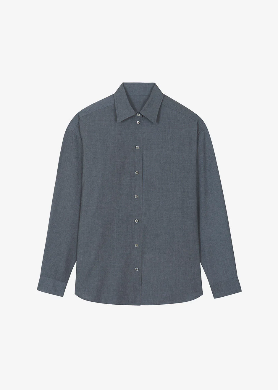 Gelso Shirt - Dark Grey Melange - Image 11