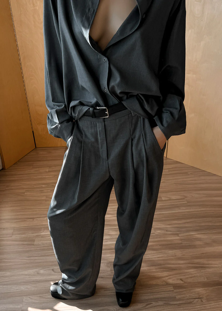 Gelso Shirt - Dark Grey Melange - Image 2