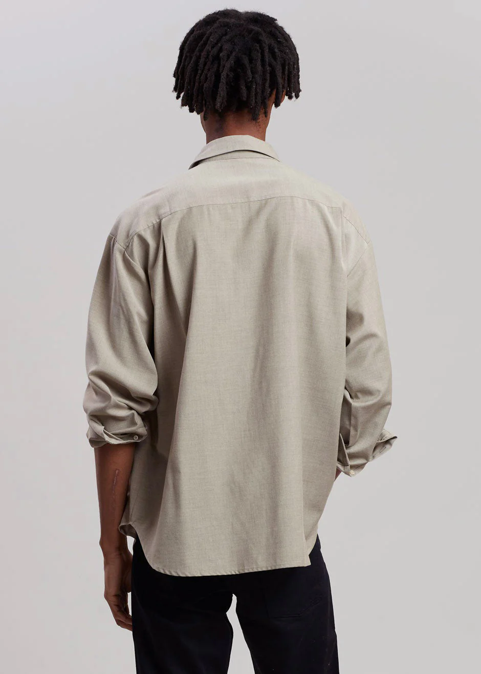 Gelso Shirt - Light Taupe Melange - Image 10