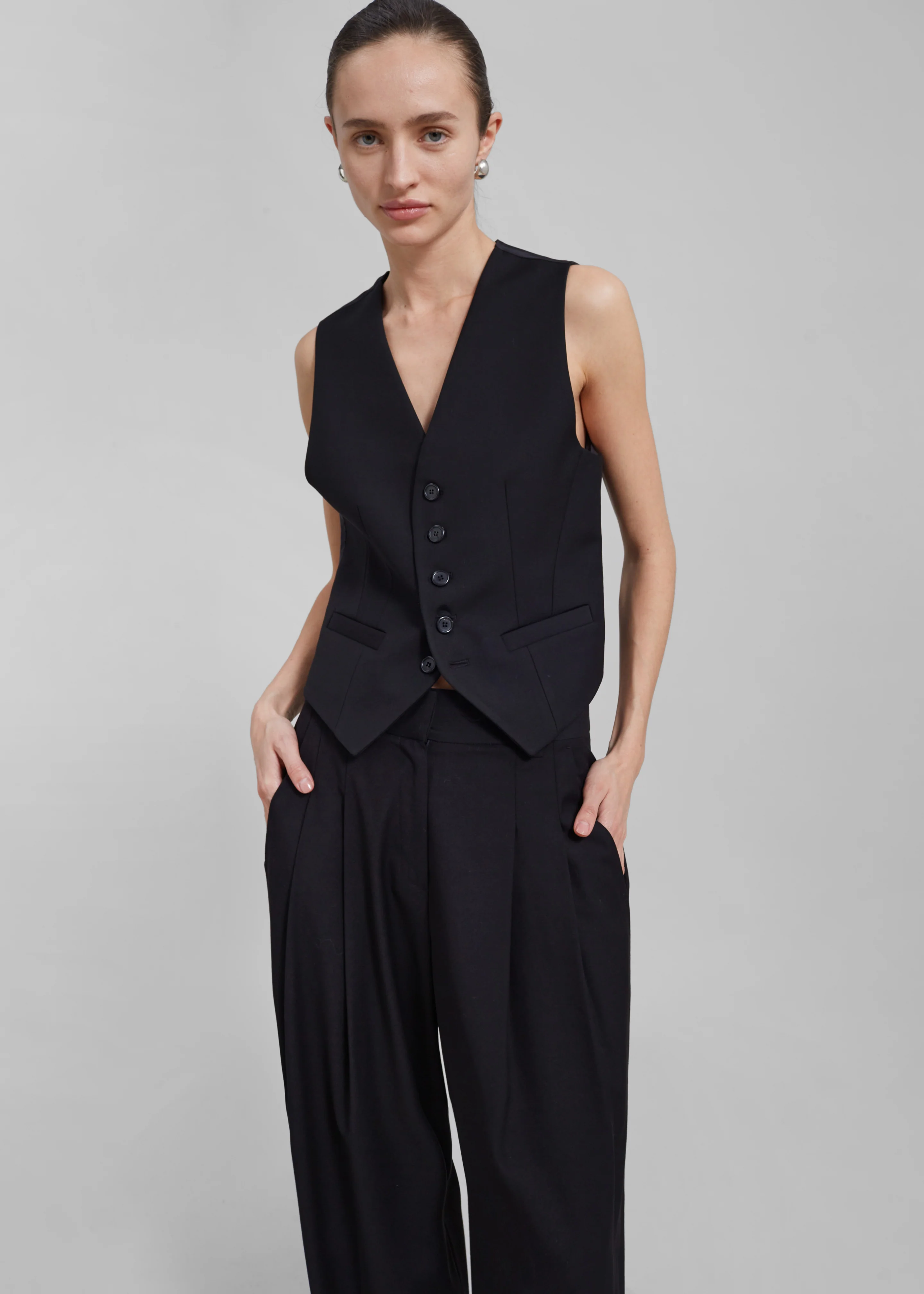 Gelso Waistcoat - Black - Image 4