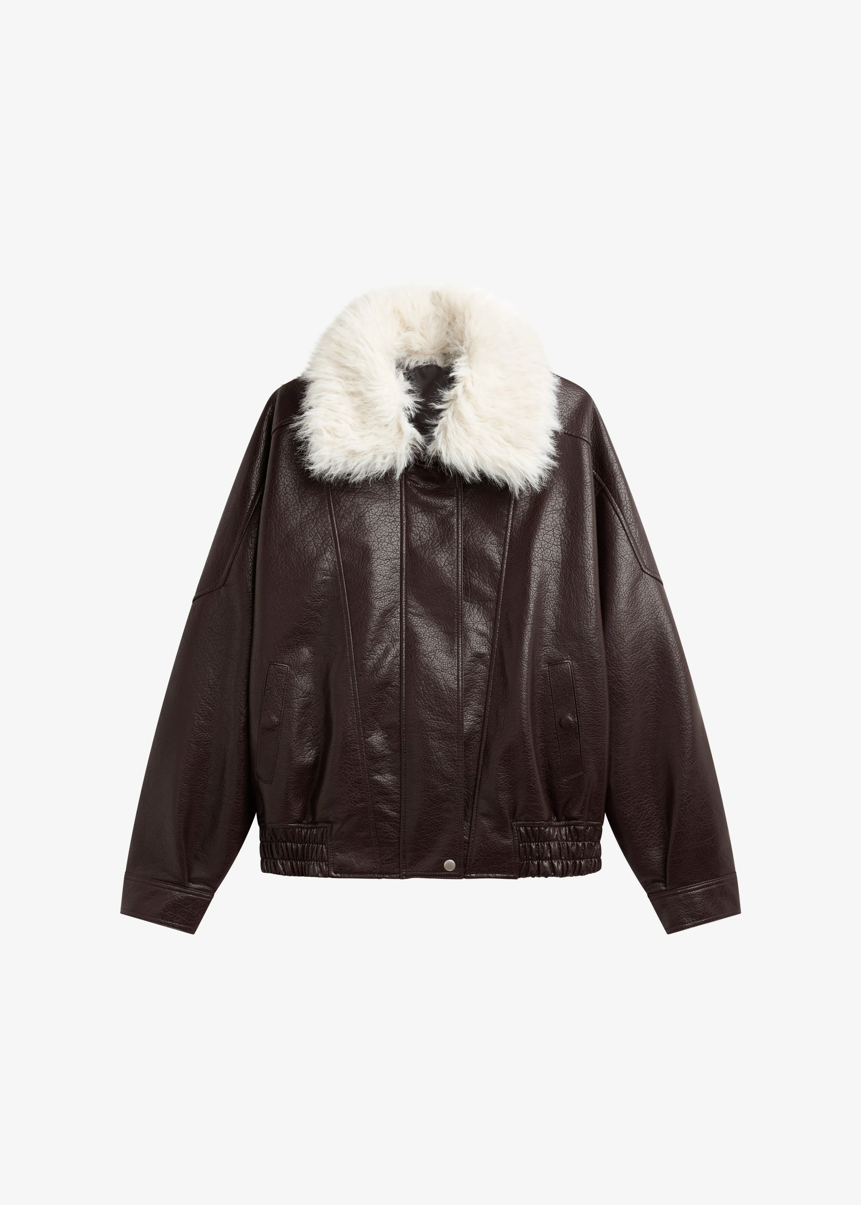 Gemonio Faux Leather Jacket - Brown - Image 9