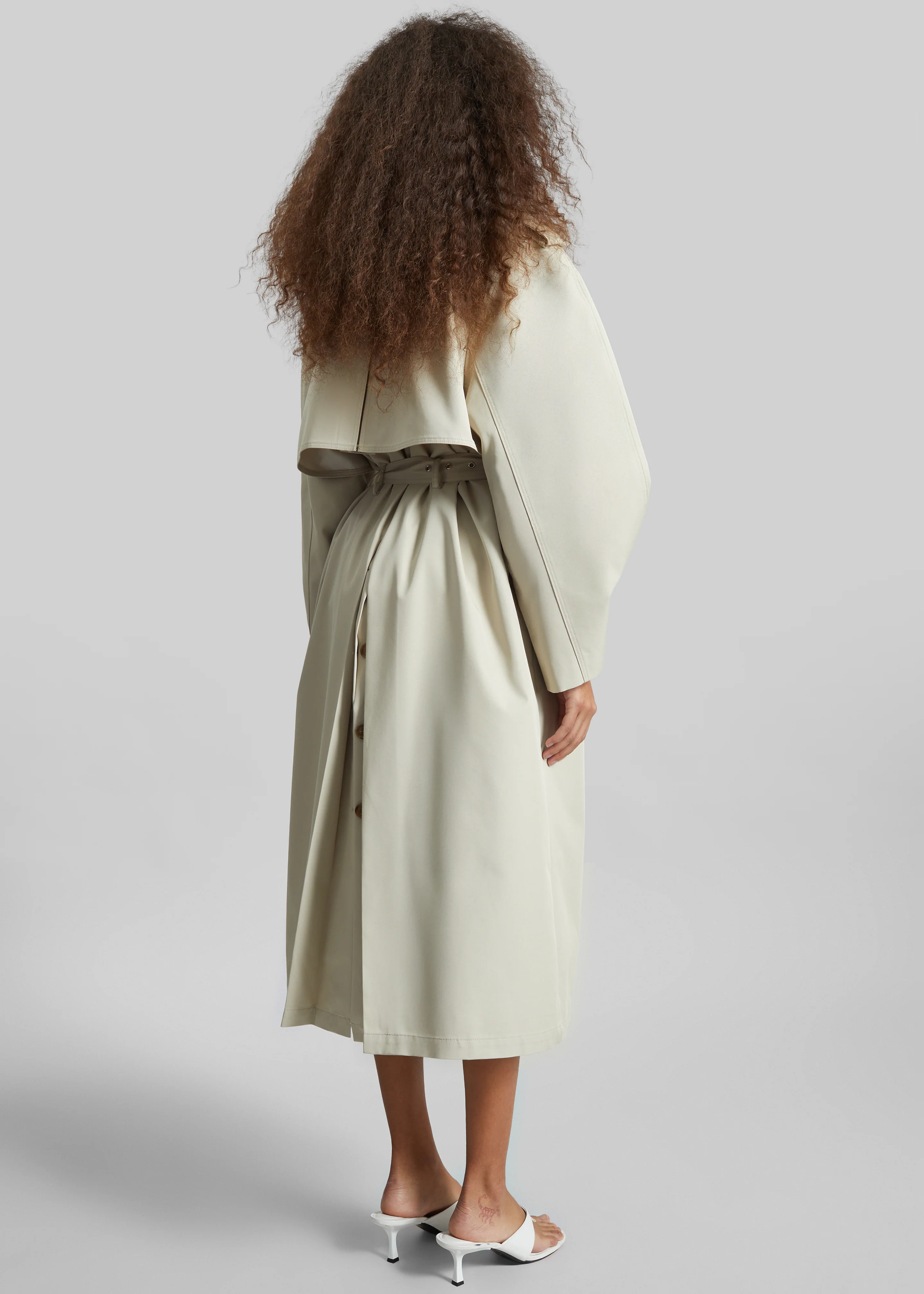 Genoa Padded Trench Coat - Beige - Image 5