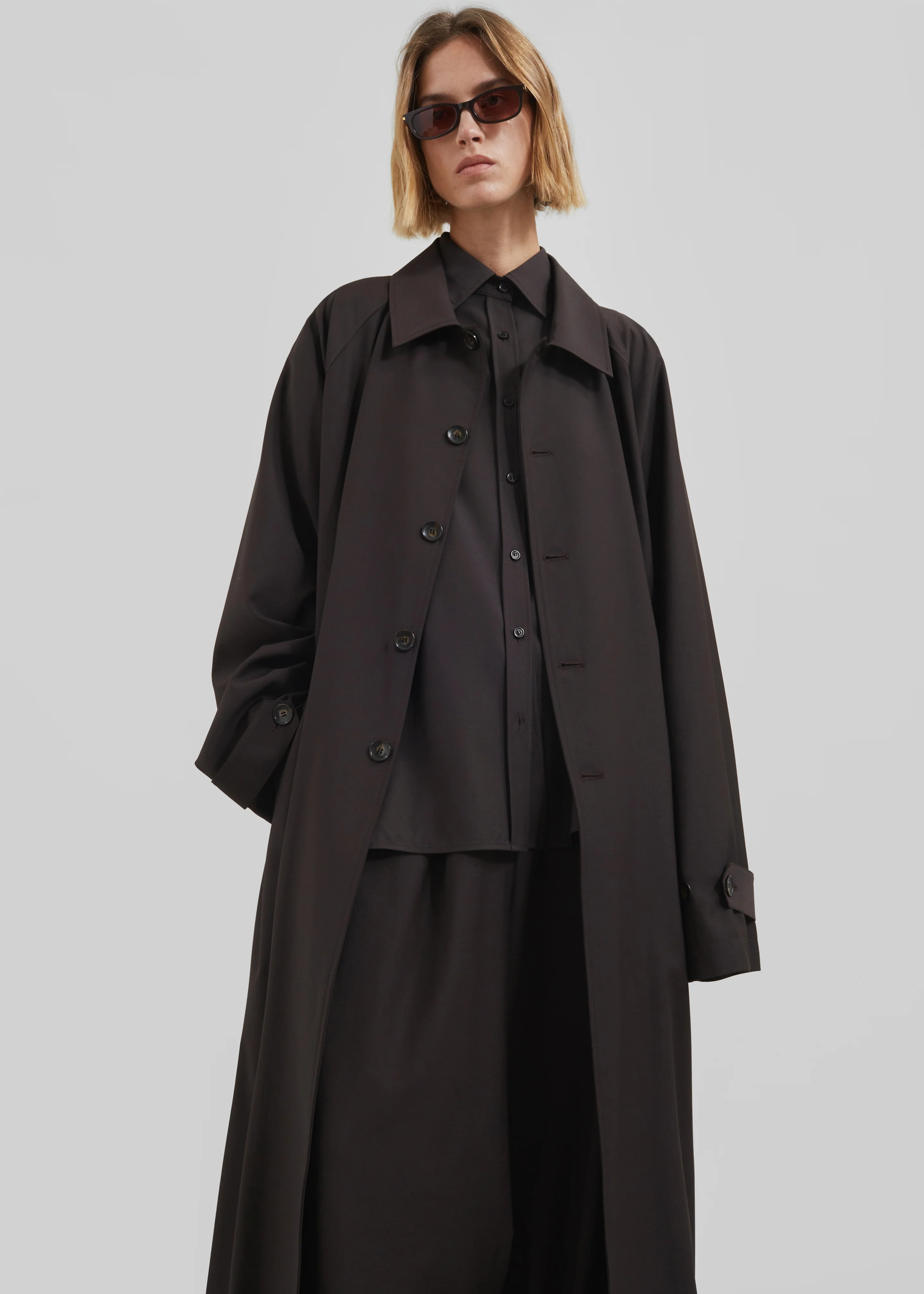 Georgia Wool Blend Shirt - Brown - Image 4