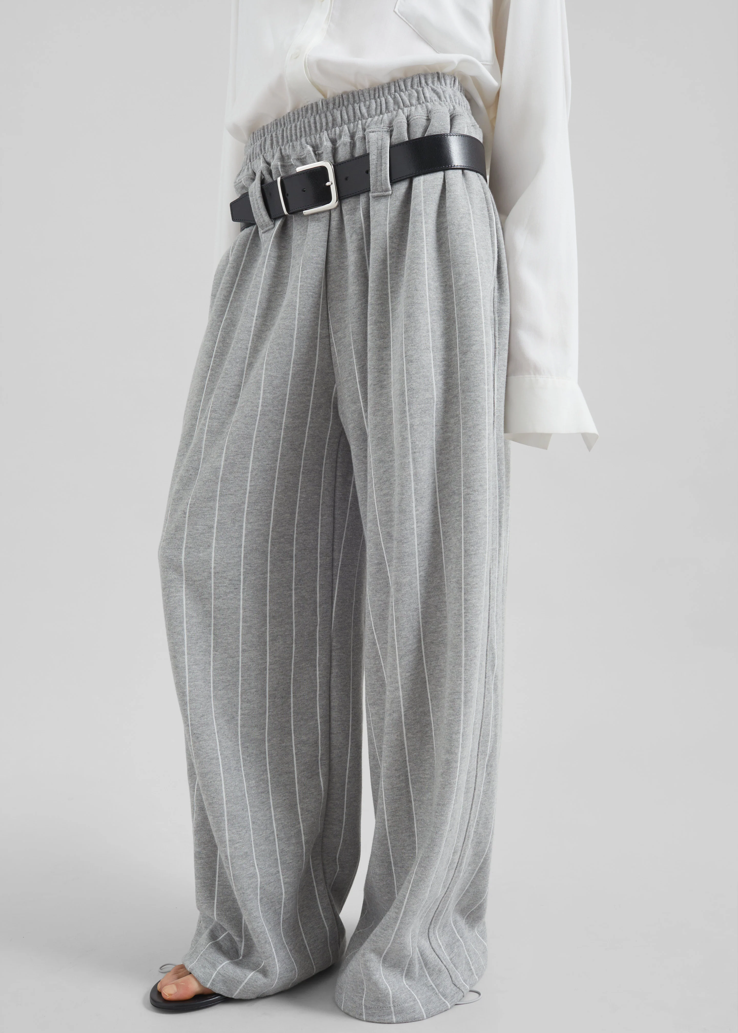 Gisby Striped Joggers - Grey