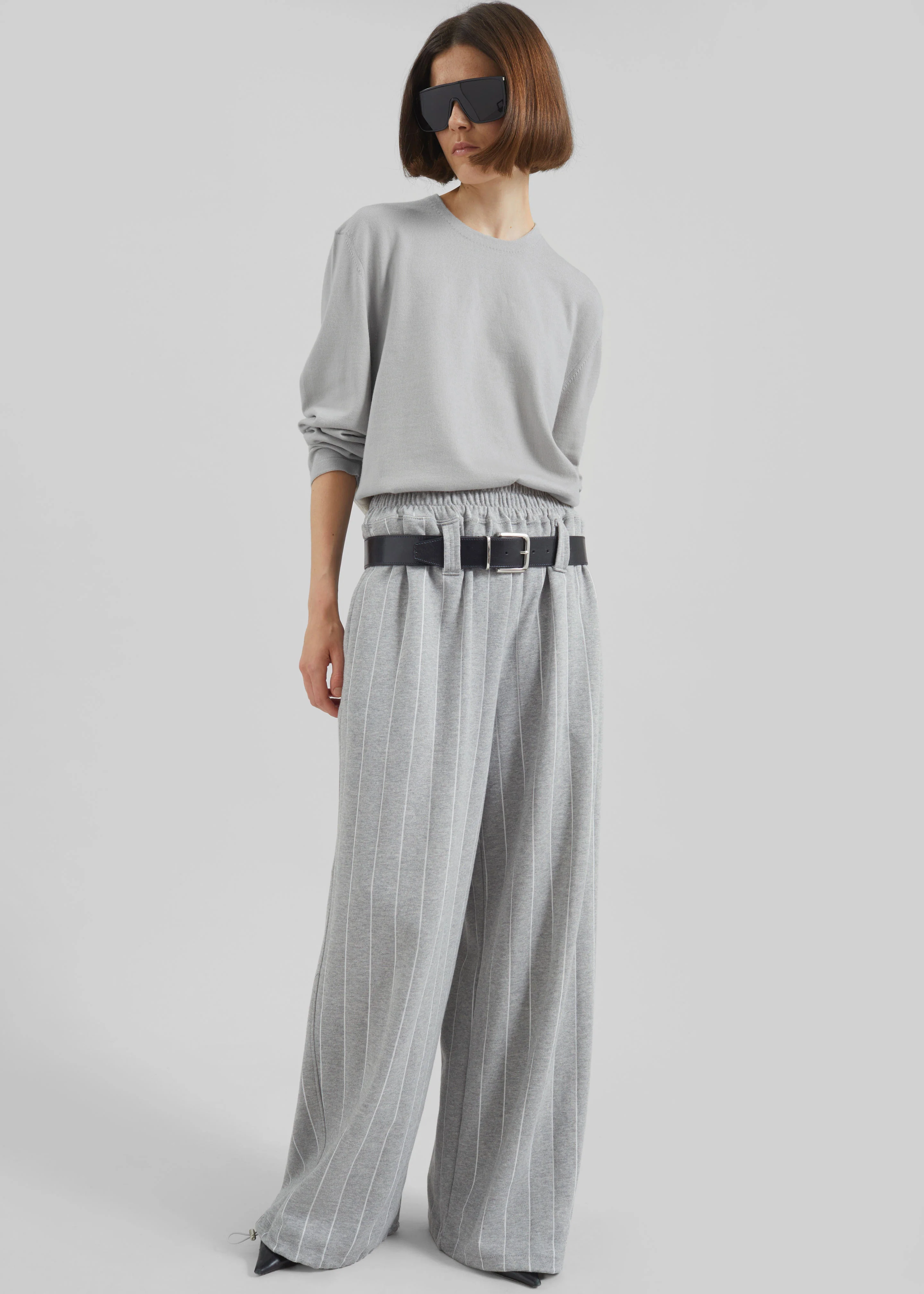 Gisby Striped Joggers - Grey - Image 2
