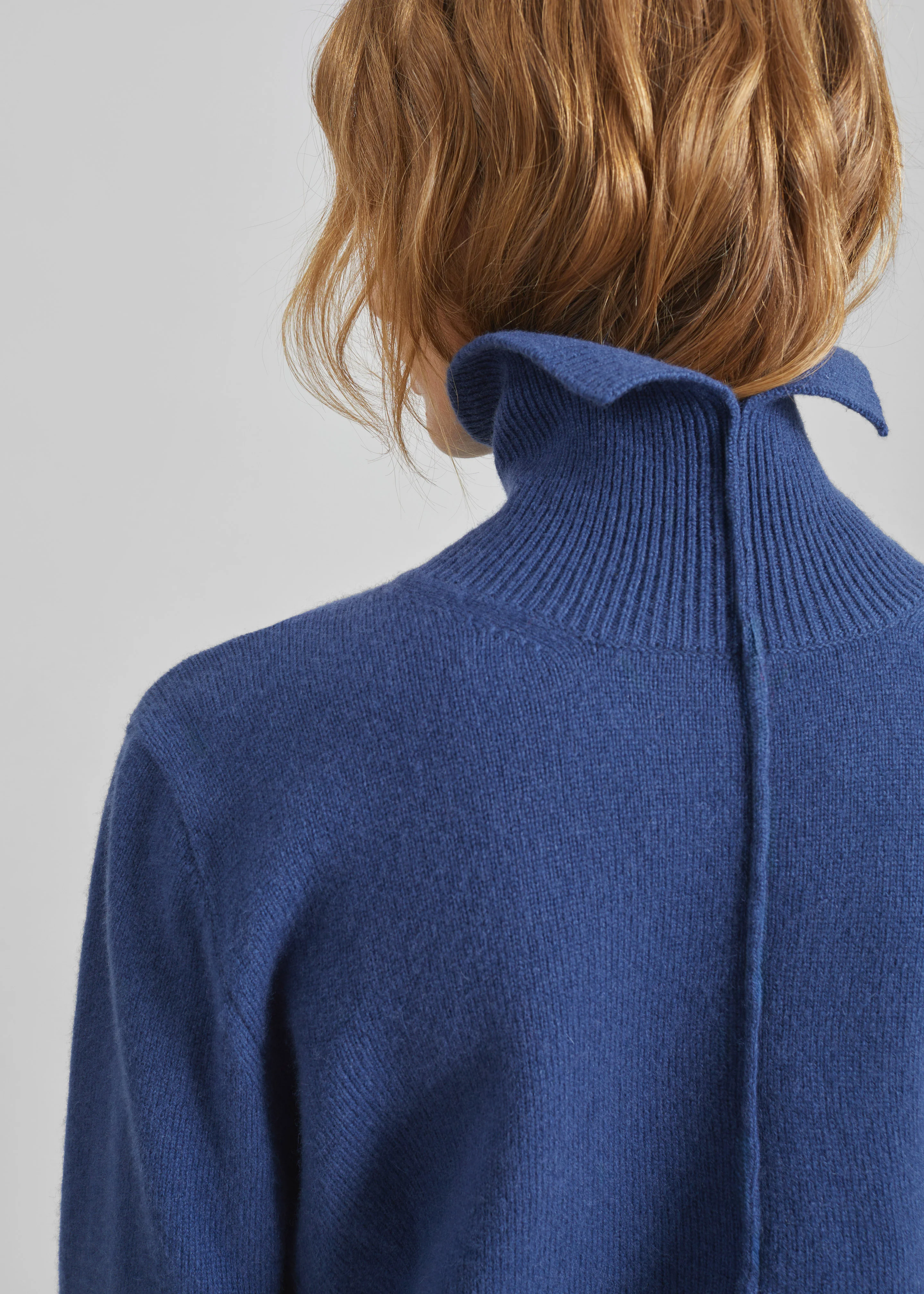 Grenaa Wool Turtleneck Sweater - Blue - Image 2
