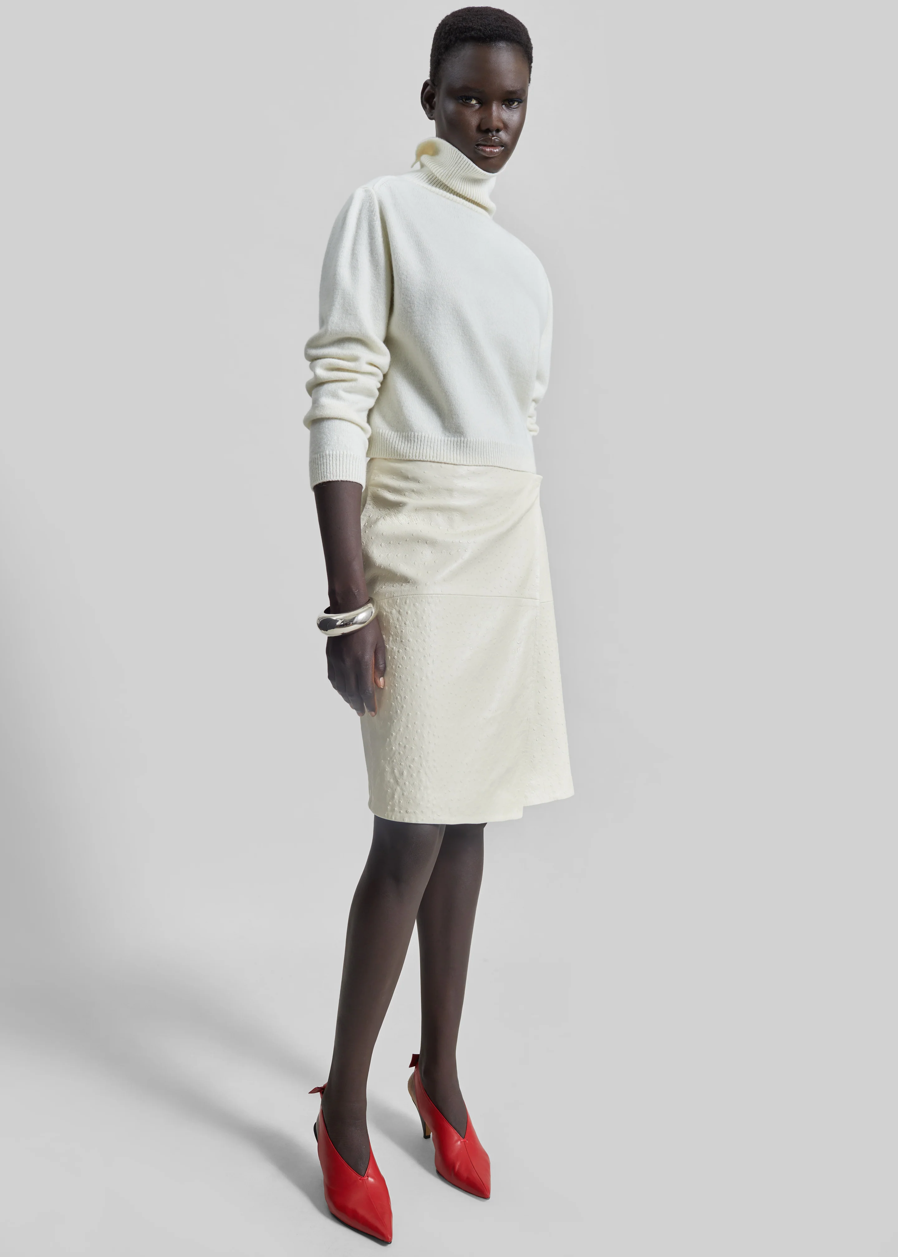 Grenaa Wool Turtleneck Sweater - Ivory - Image 4