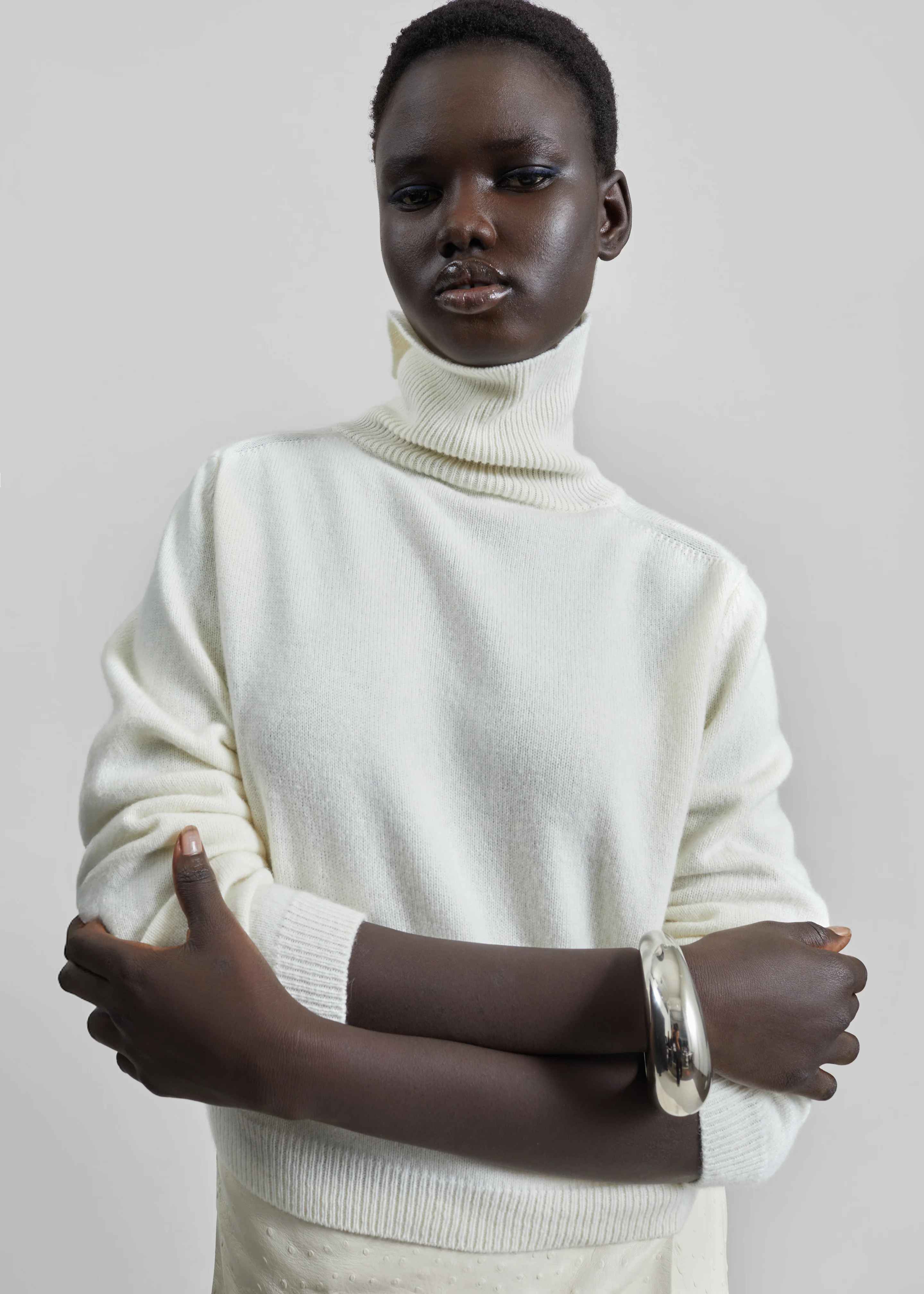 Grenaa Wool Turtleneck Sweater - Ivory - Image 5