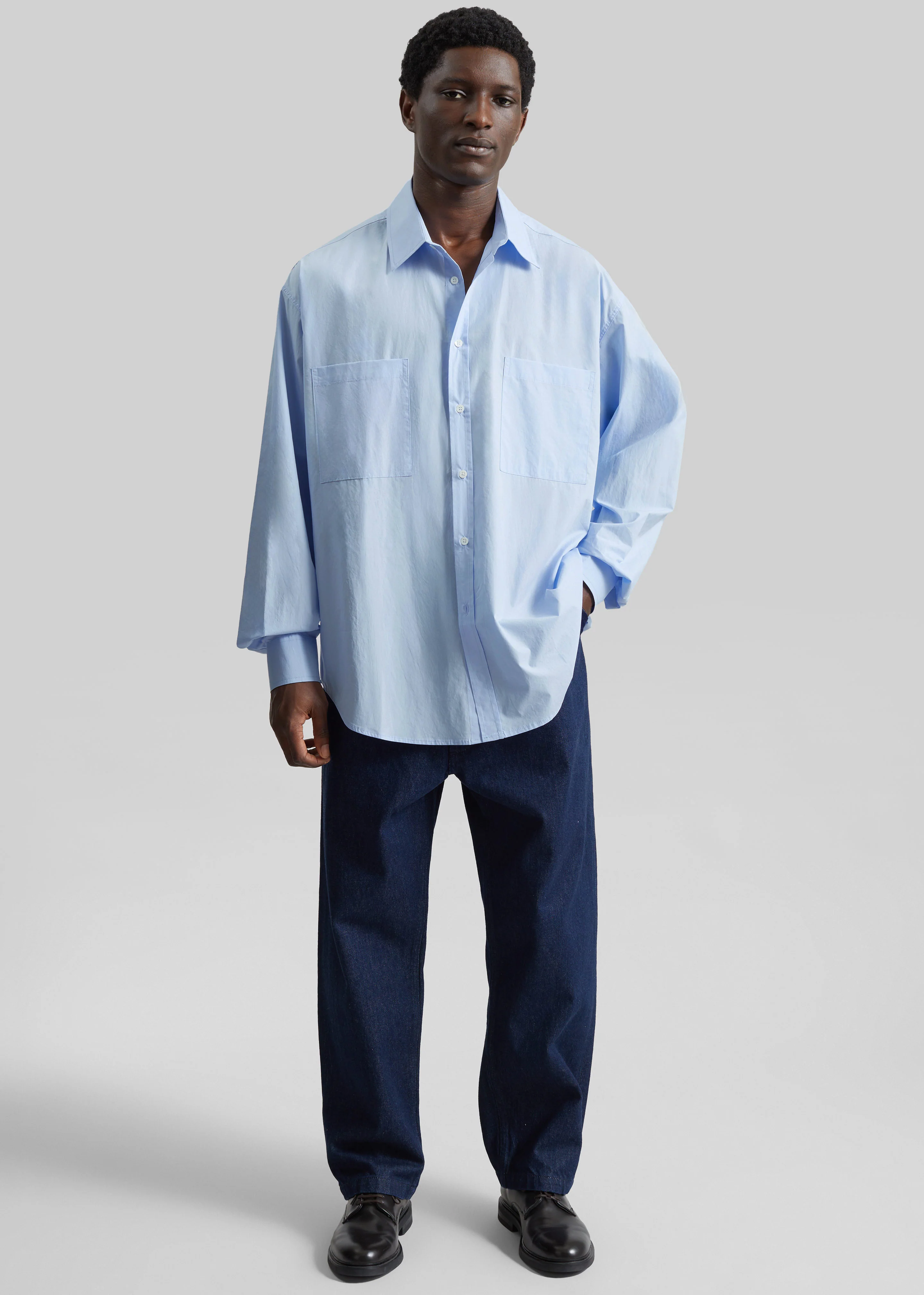 Gus Oversized Shirt - Sky - Image 2