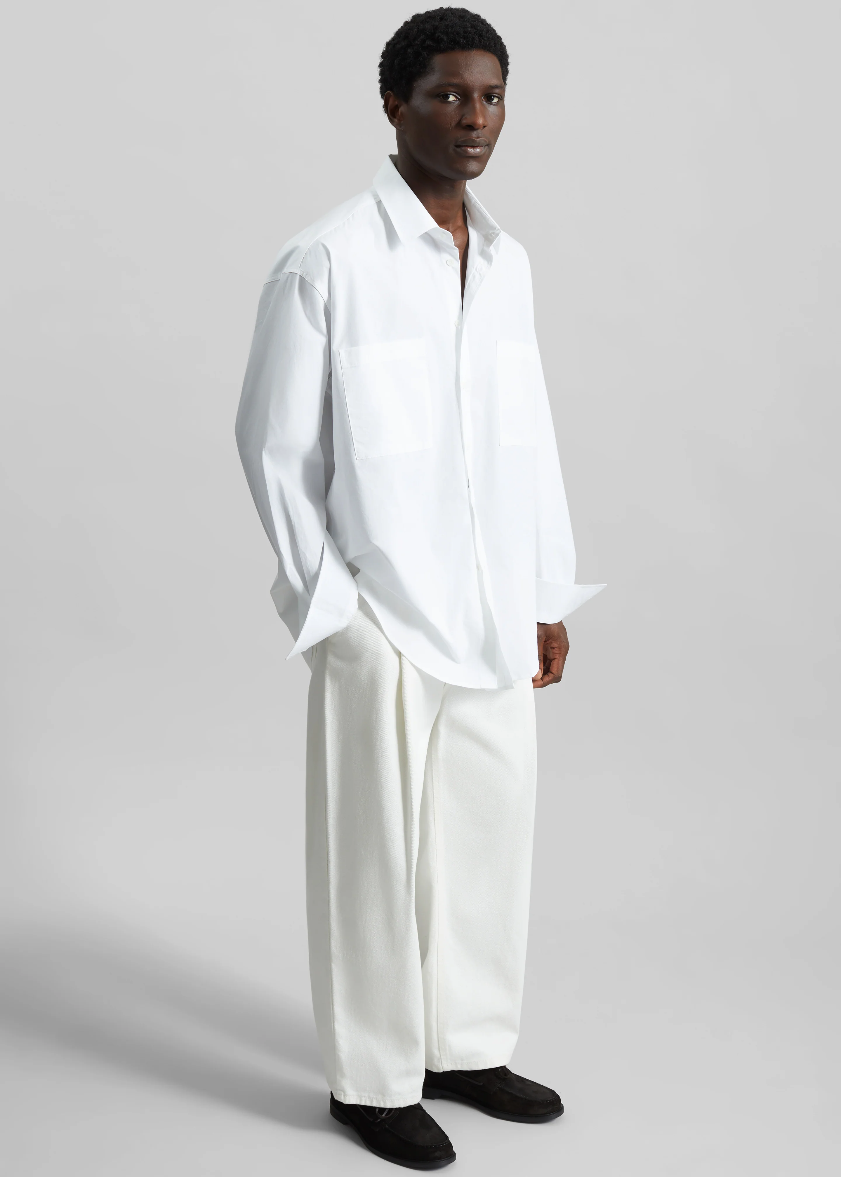 Gus Oversized Shirt - White - Image 6