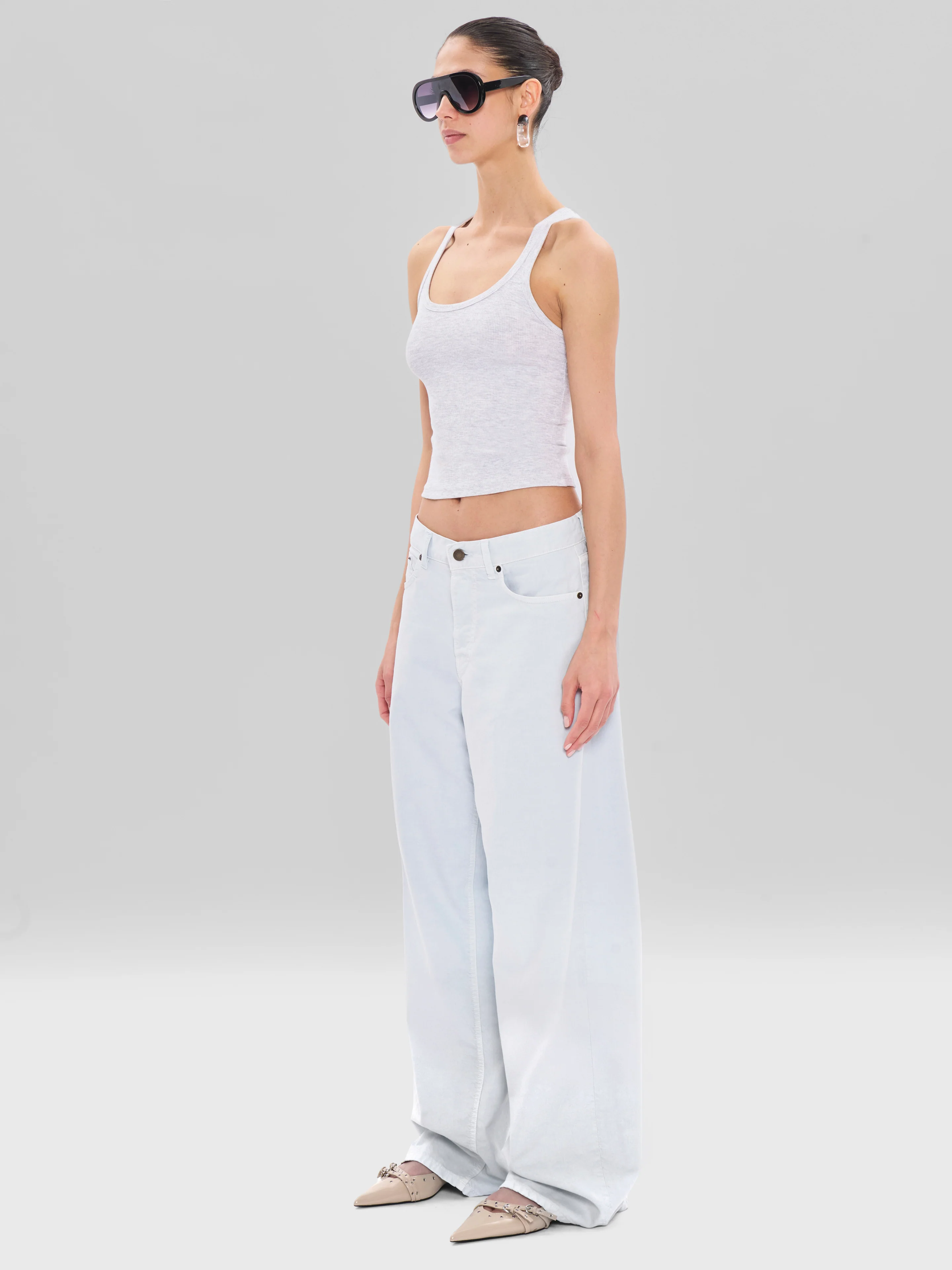 Haikure Bethany Twill Jeans - Off White - Image 3