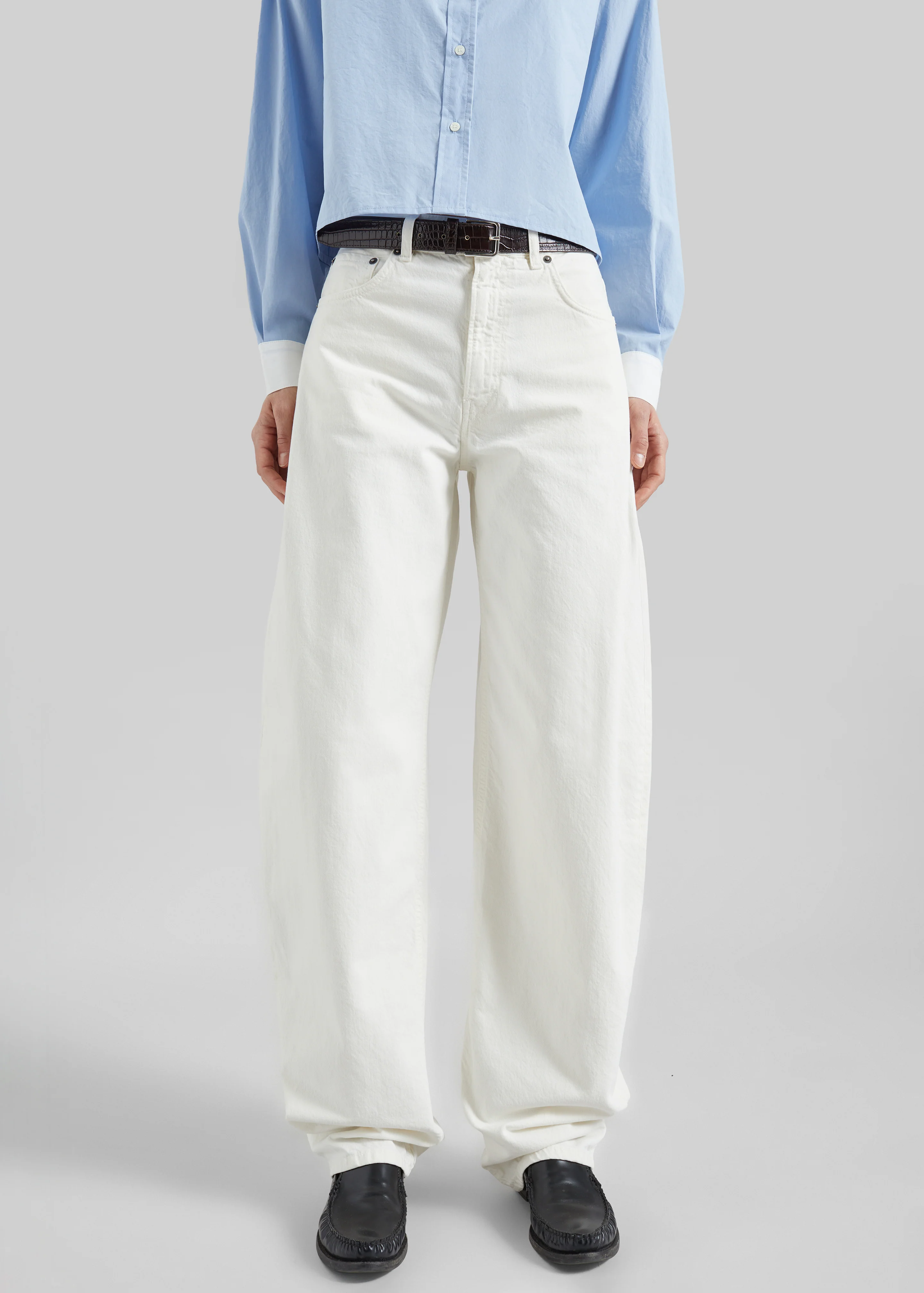 Haikure Bibi Twill Jeans - Off White - Image 4