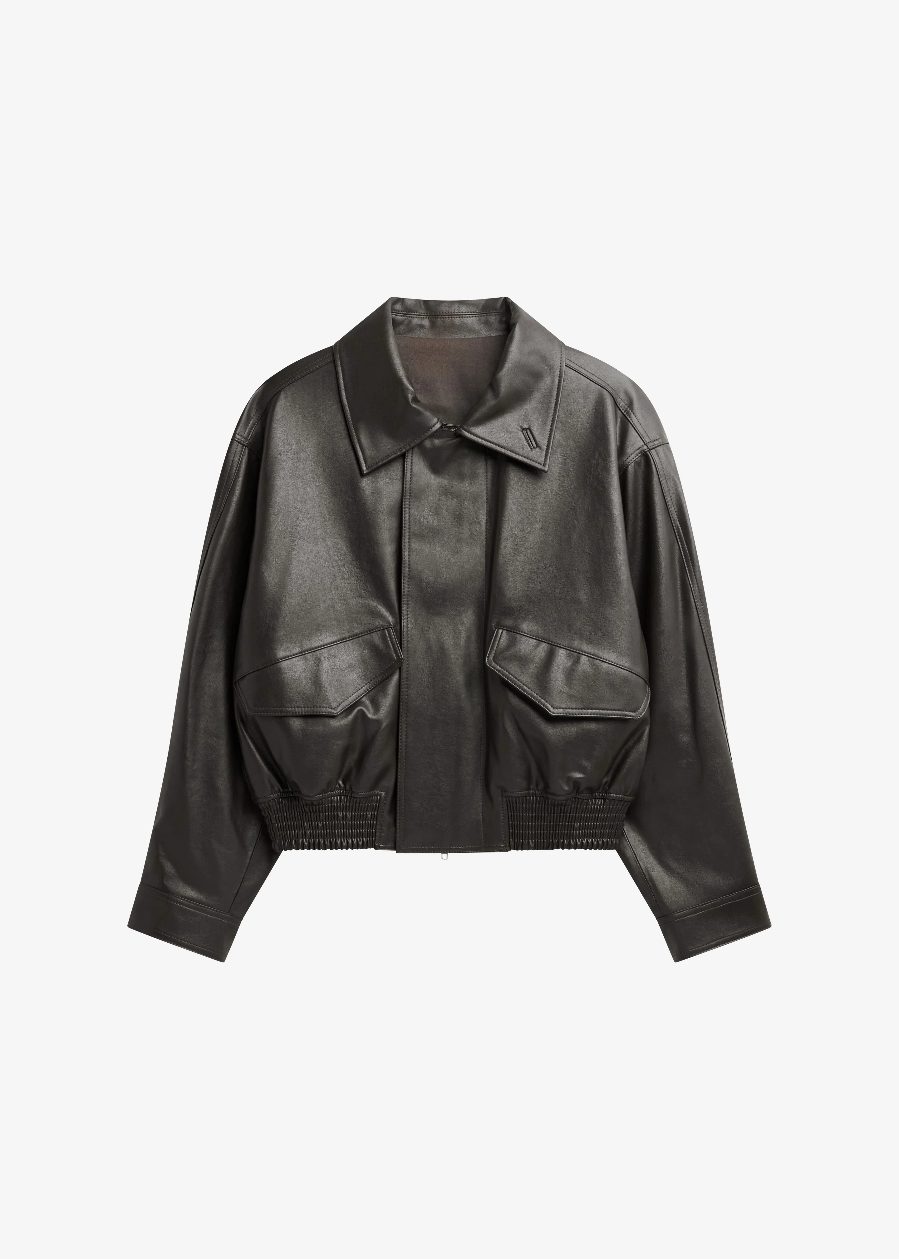 Halmstad Faux Leather Jacket - Charcoal - Image 8