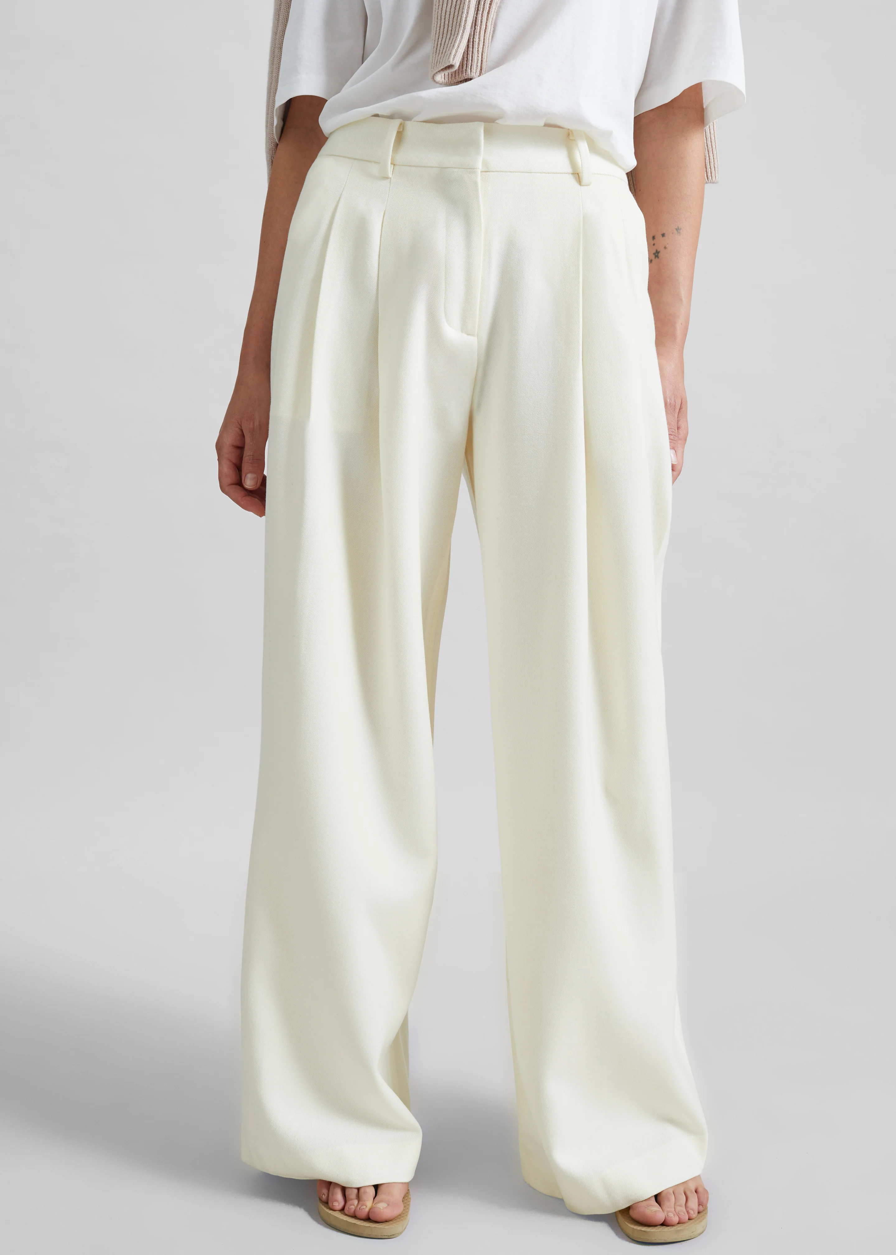 Halser Pintuck Trousers - Ivory - Image 2