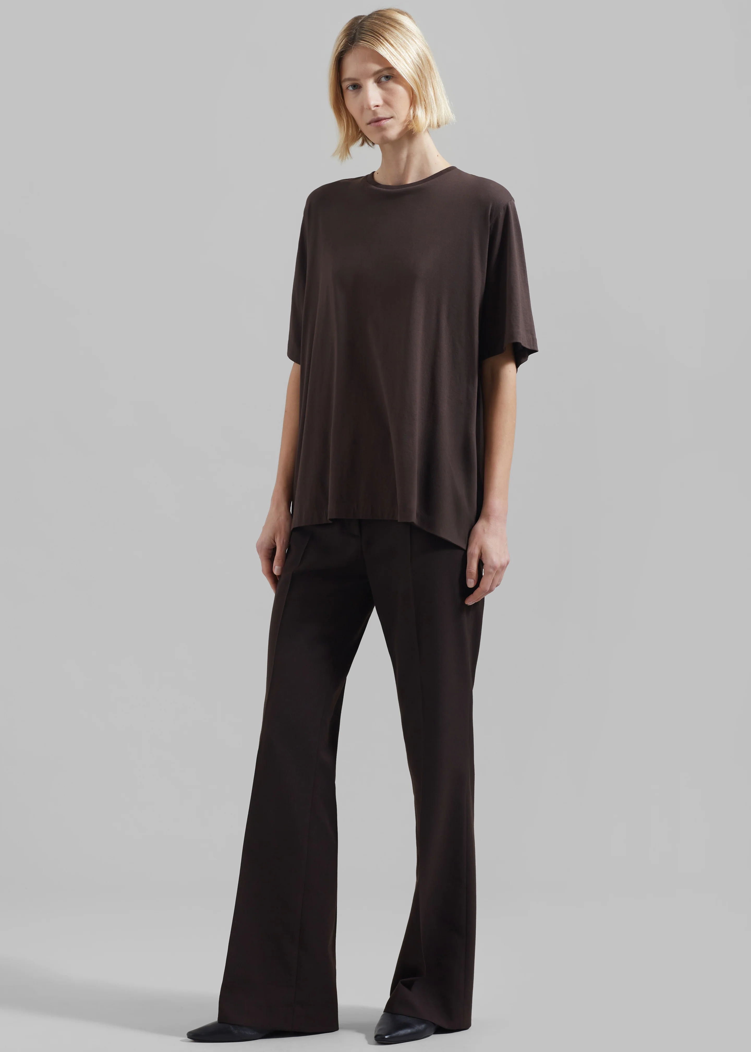 Harper Soft Organic T-Shirt - Brown - Image 2