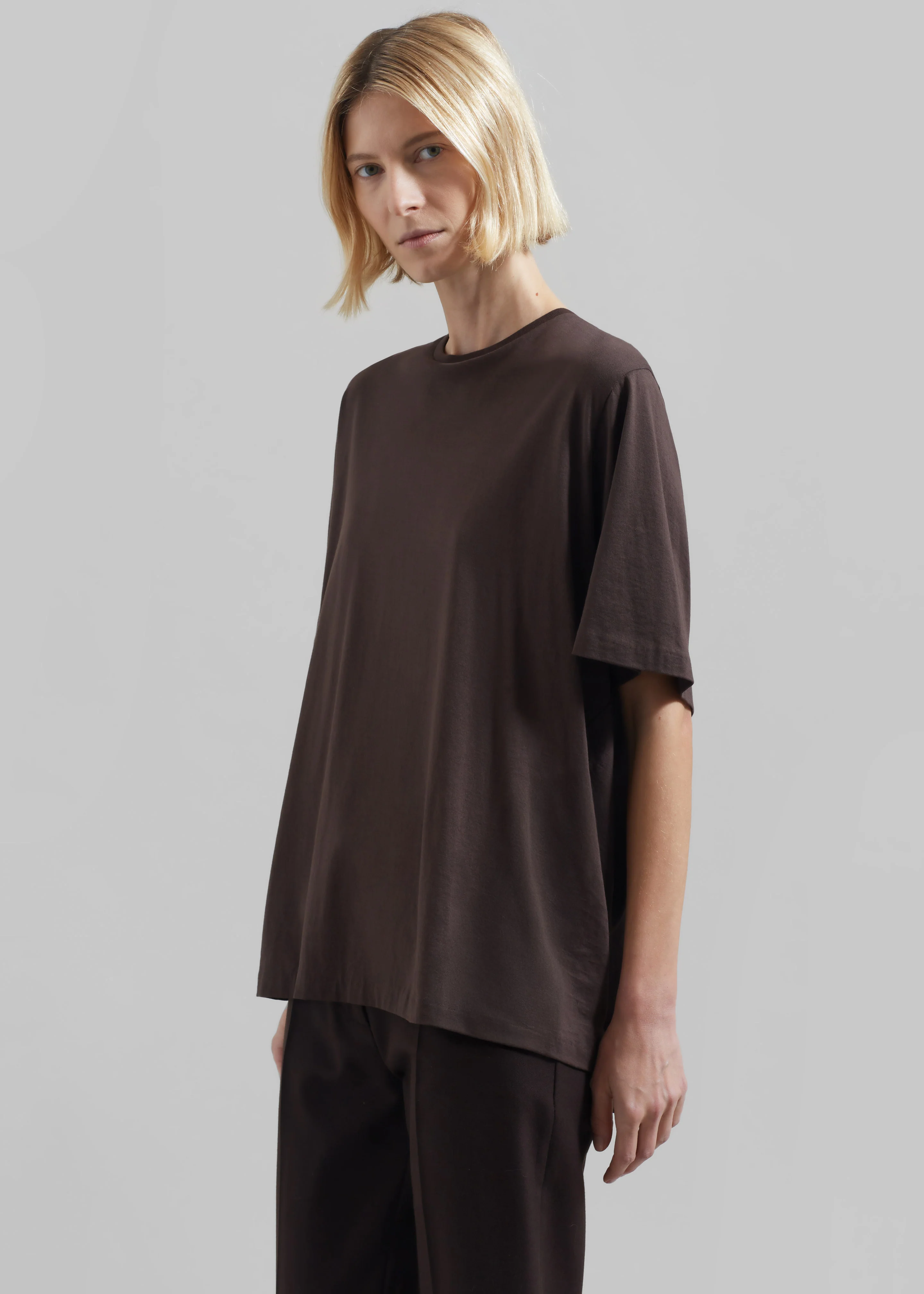 Harper Soft Organic T-Shirt - Brown - Image 6