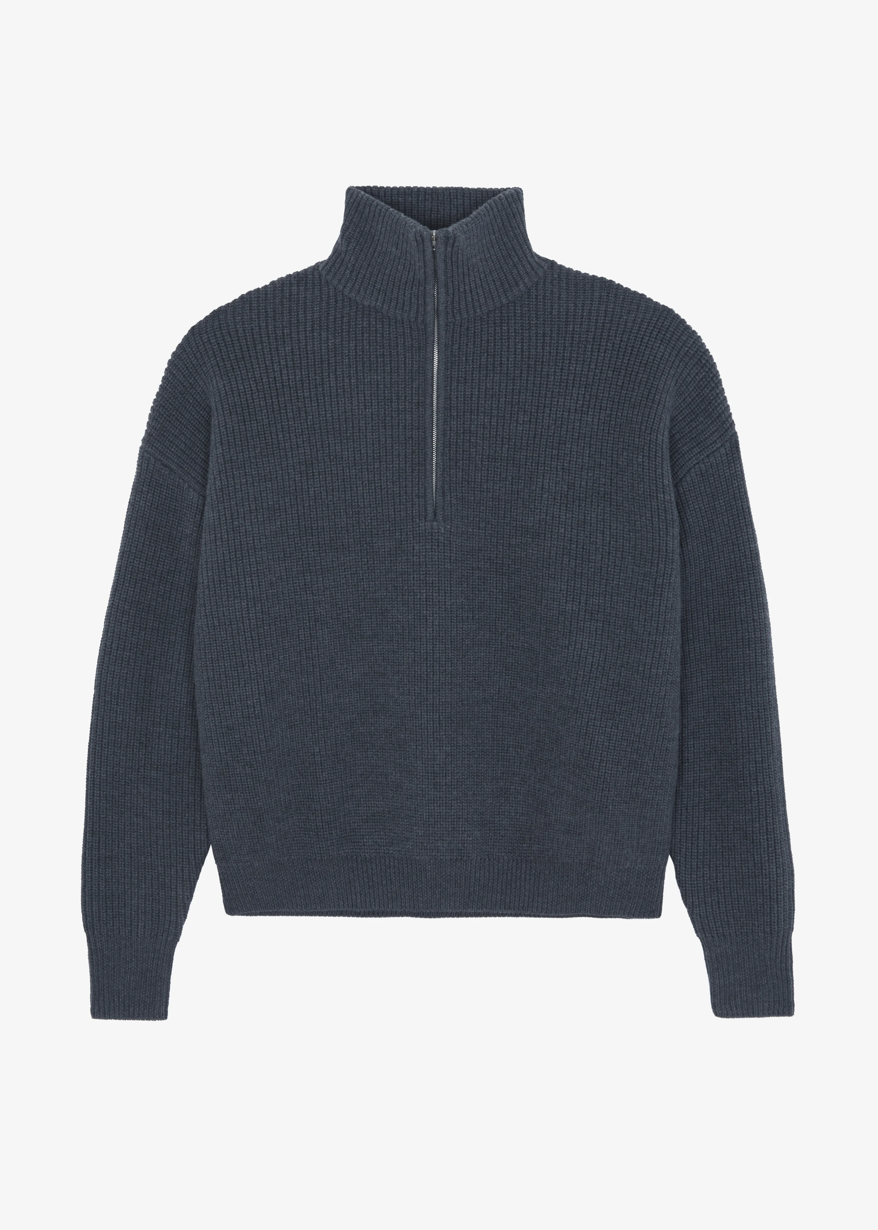 Harrison Quarter Zip Jumper - Grey Melange - Image 9