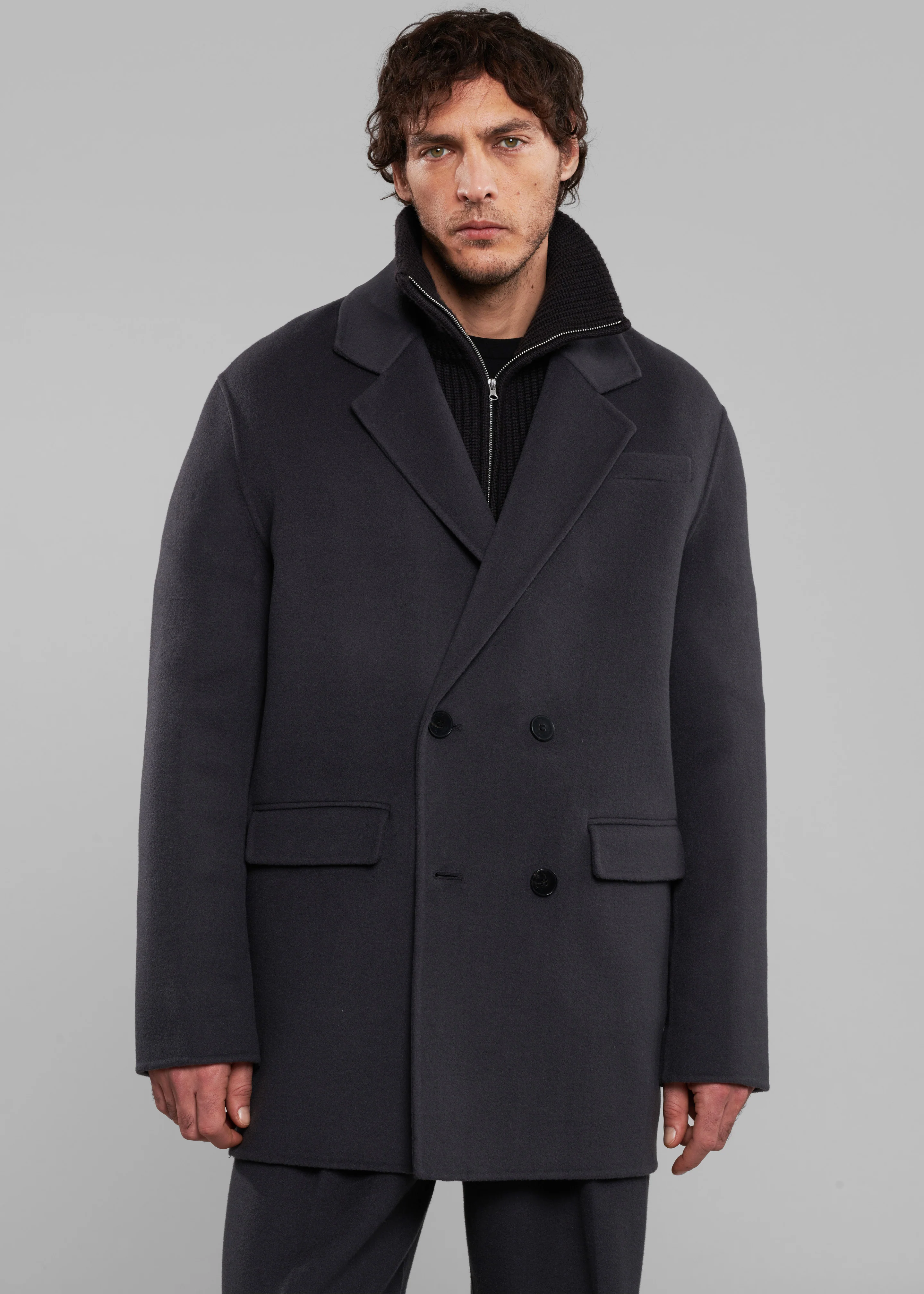 Harry Wool Blazer - Dark Grey - Image 4