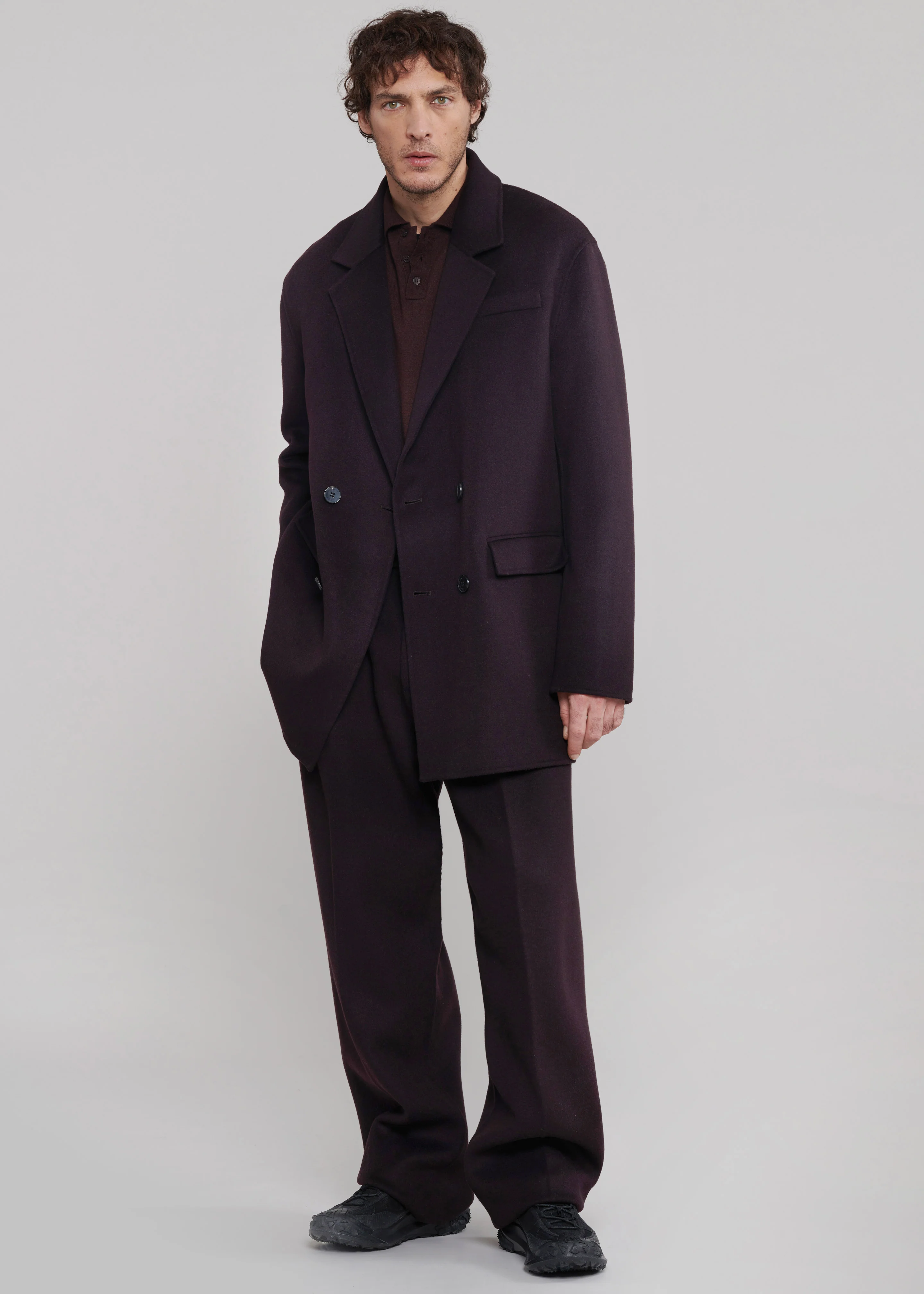 Harry Wool Blazer - Dark Plum - Image 4