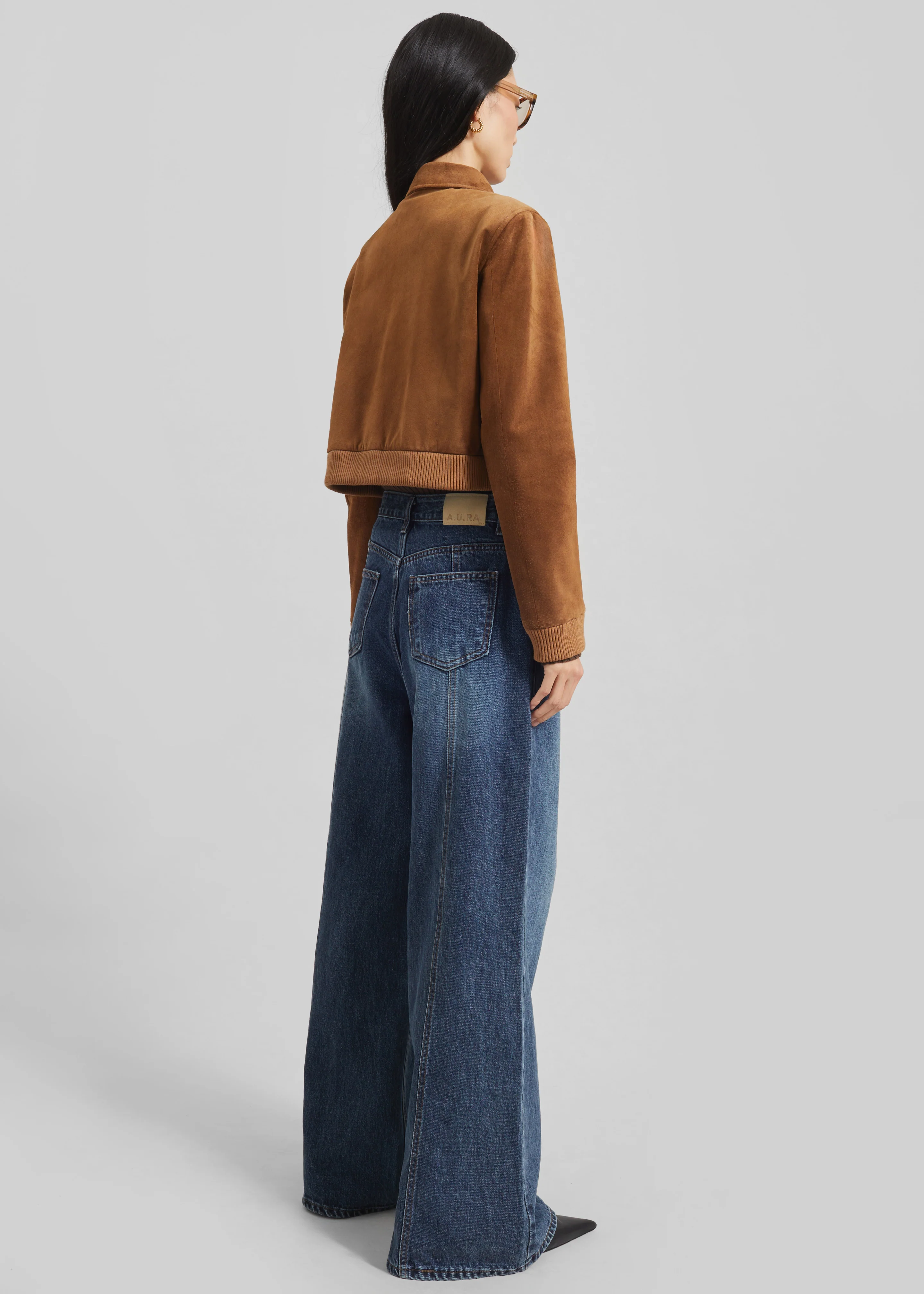 Hartford Suede Short Jacket - Dark Camel - Image 7