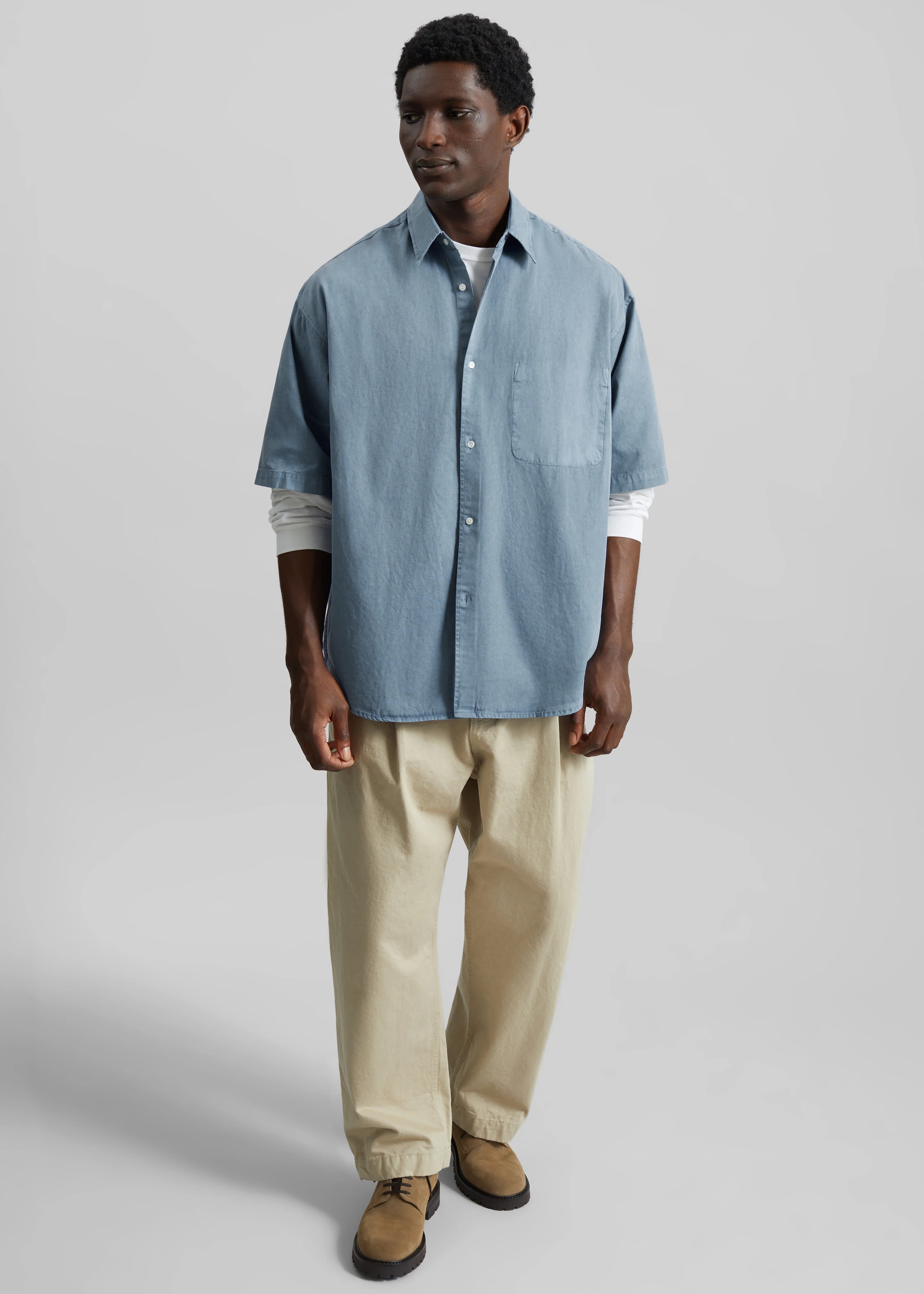 Havre Button Down Shirt - Blue - Image 7